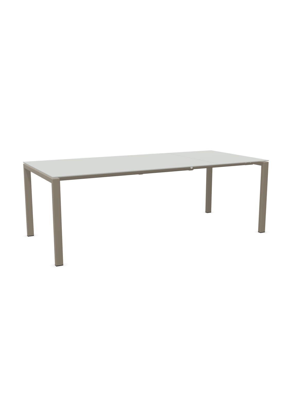 Schaffner Luzern table repas extensible 160/220x100cm Gris Argent 78 Champagne 85