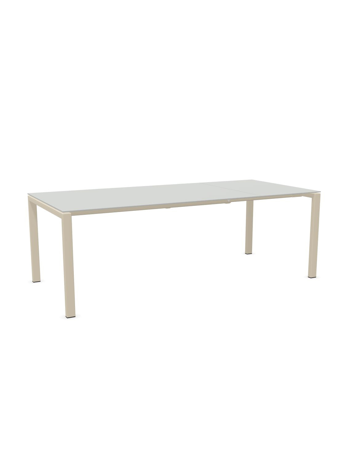 Schaffner Luzern table repas extensible 160/220x100cm Gris Argent 78 Sable Pastel 15