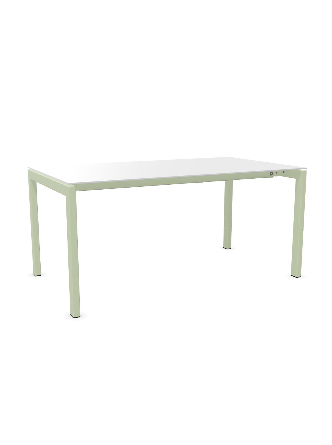 Schaffner Luzern table repas extensible 160/220x90cm Blanc 90 Vert Pastel 64