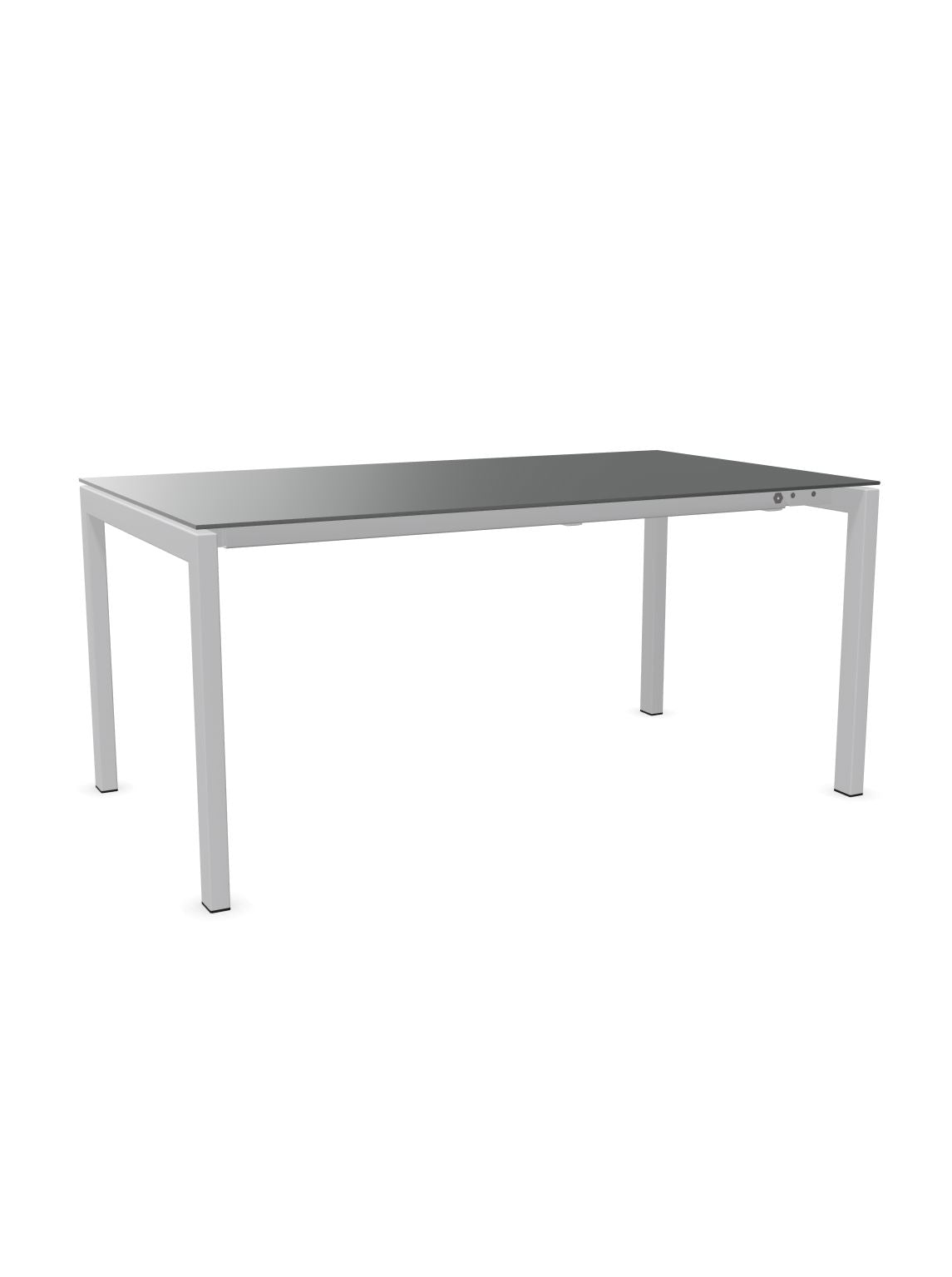 Schaffner Luzern table repas extensible 160/220x90cm Graphite 73 Gris argent 78