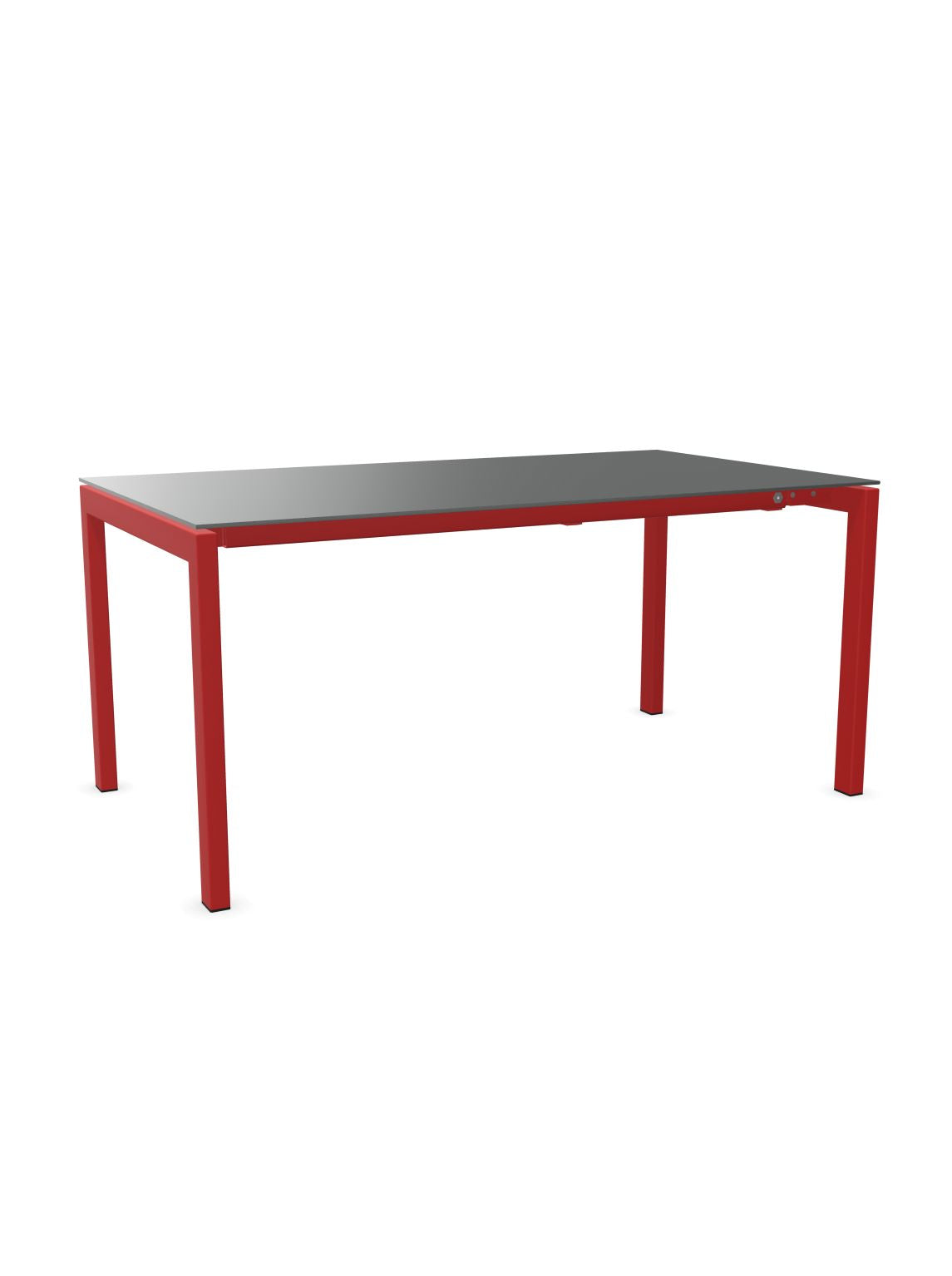 Schaffner Luzern table repas extensible 160/220x90cm Graphite 73 Rouge 30