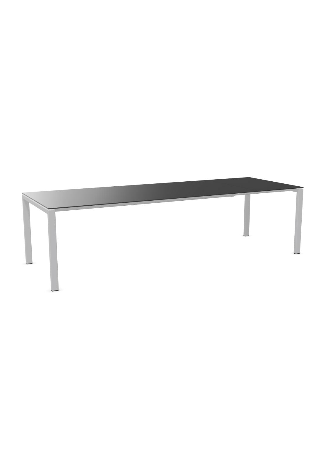 Schaffner Luzern table repas extensible 220/280x100cm Anthracite 77 Gris argent 78