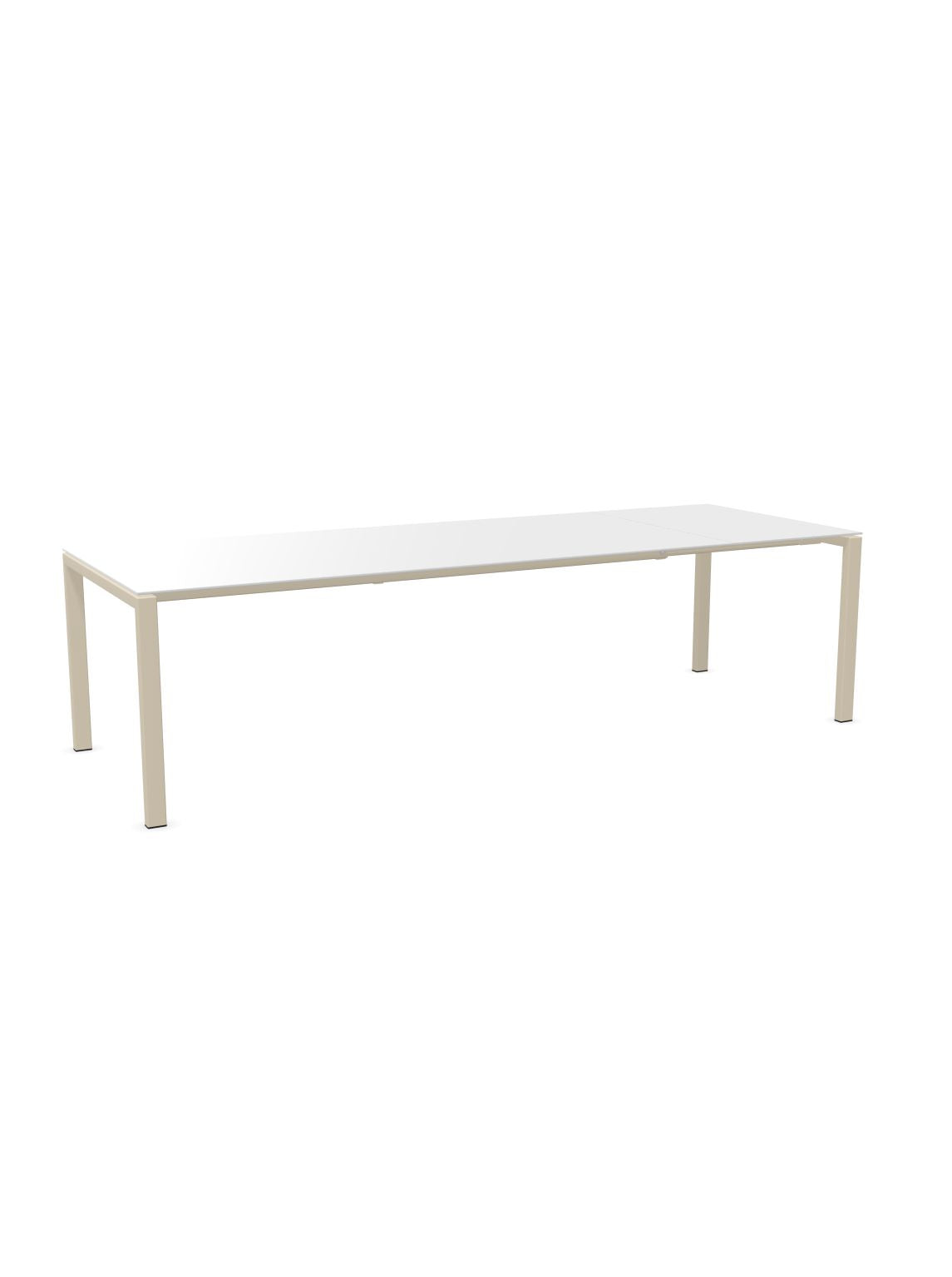 Schaffner Luzern table repas extensible 220/280x100cm Blanc 90 Sable Pastel 15