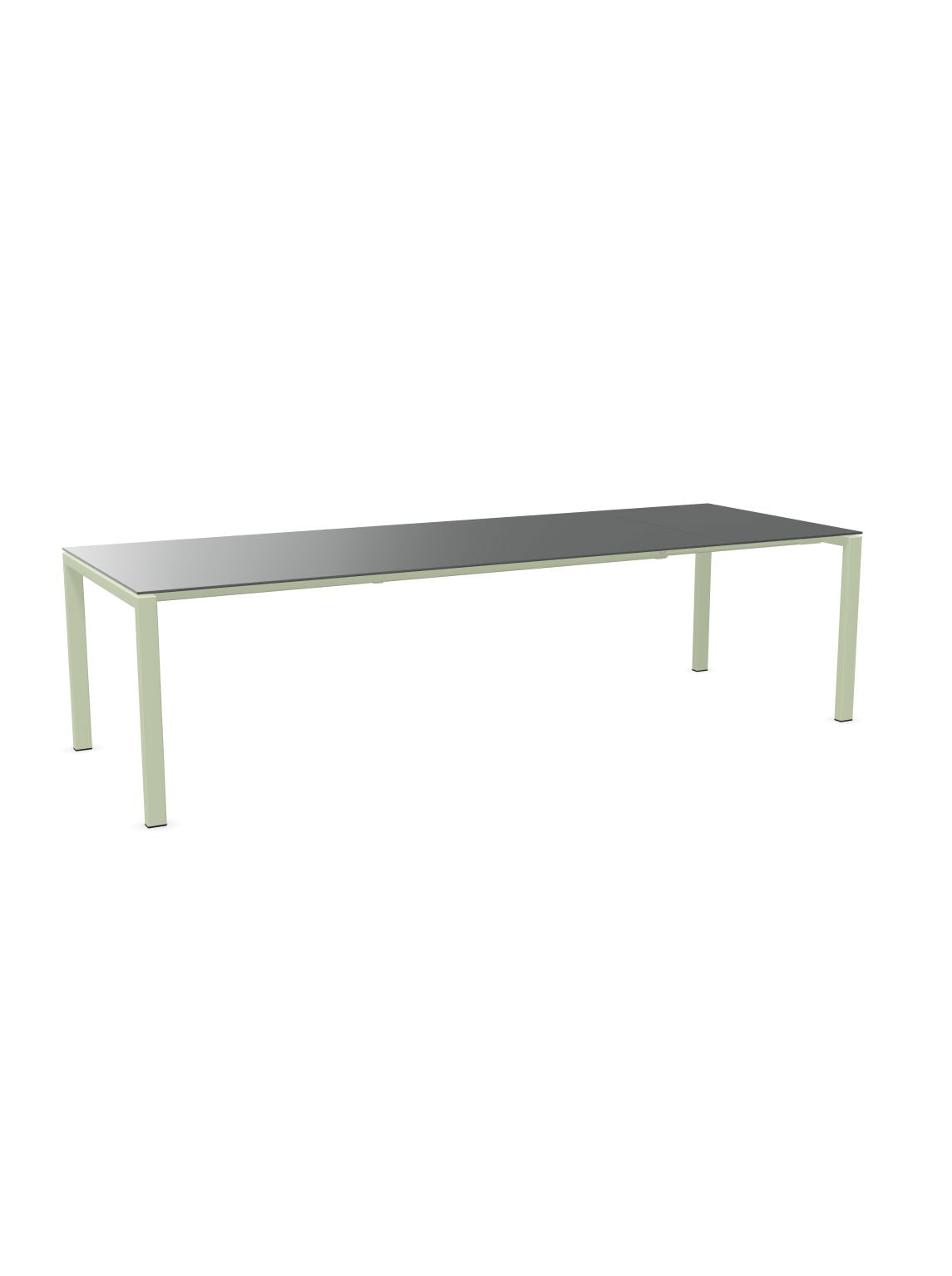 Schaffner Luzern table repas extensible 220/280x100cm Graphite 73 Vert Pastel 64