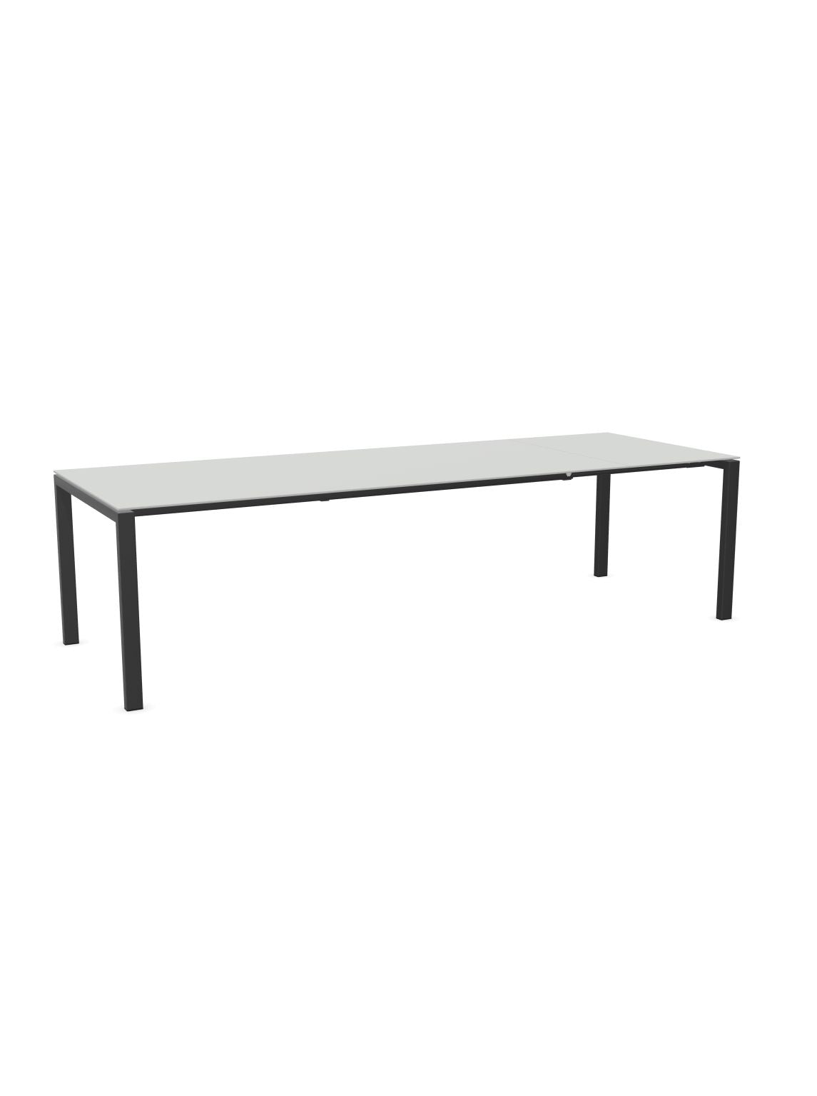 Schaffner Luzern table repas extensible 220/280x100cm Gris Argent 78 Anthracite 77