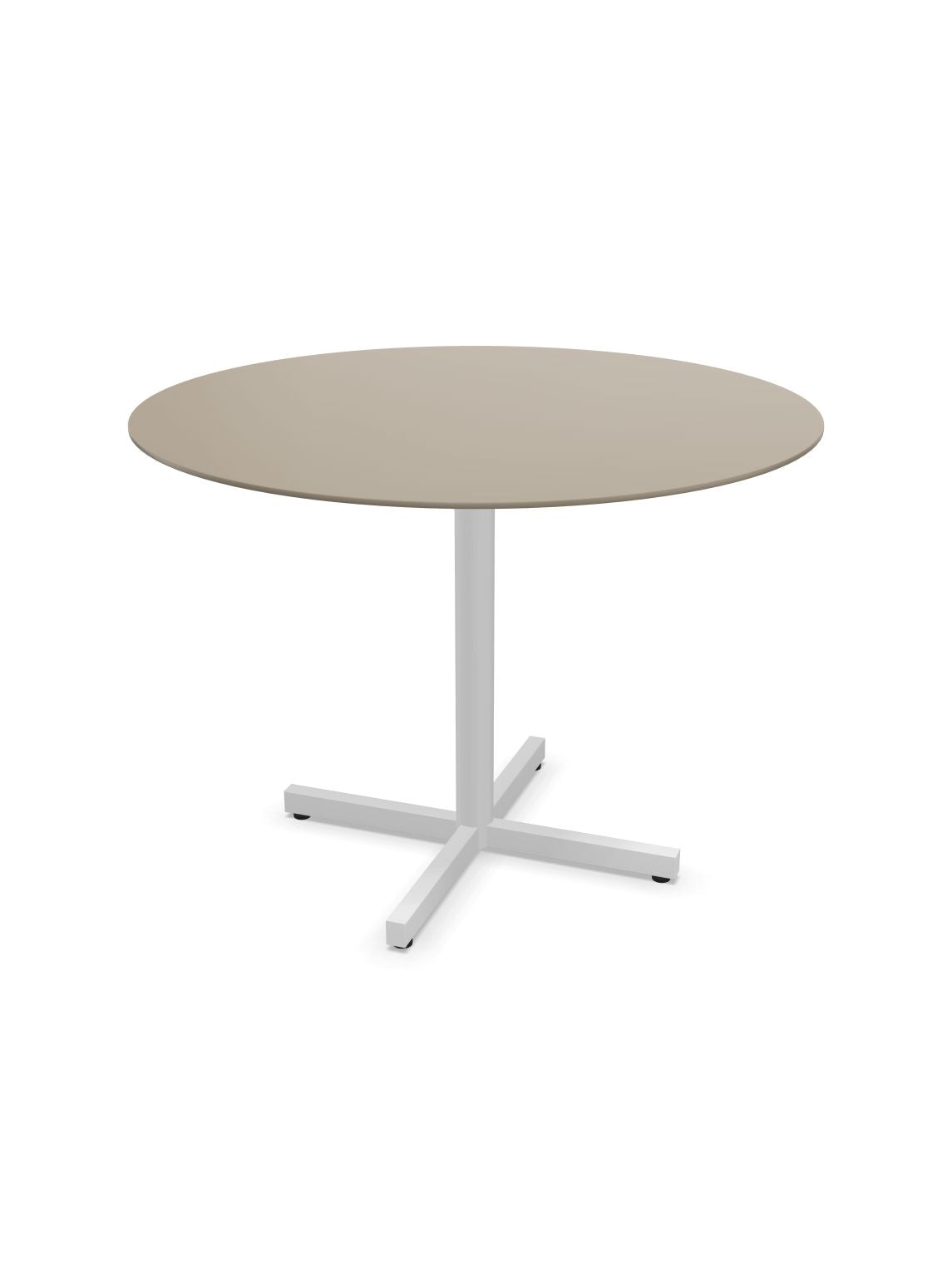 Schaffner Luzern table repas rabattable Ø100cm Champagne 85 Blanc 90