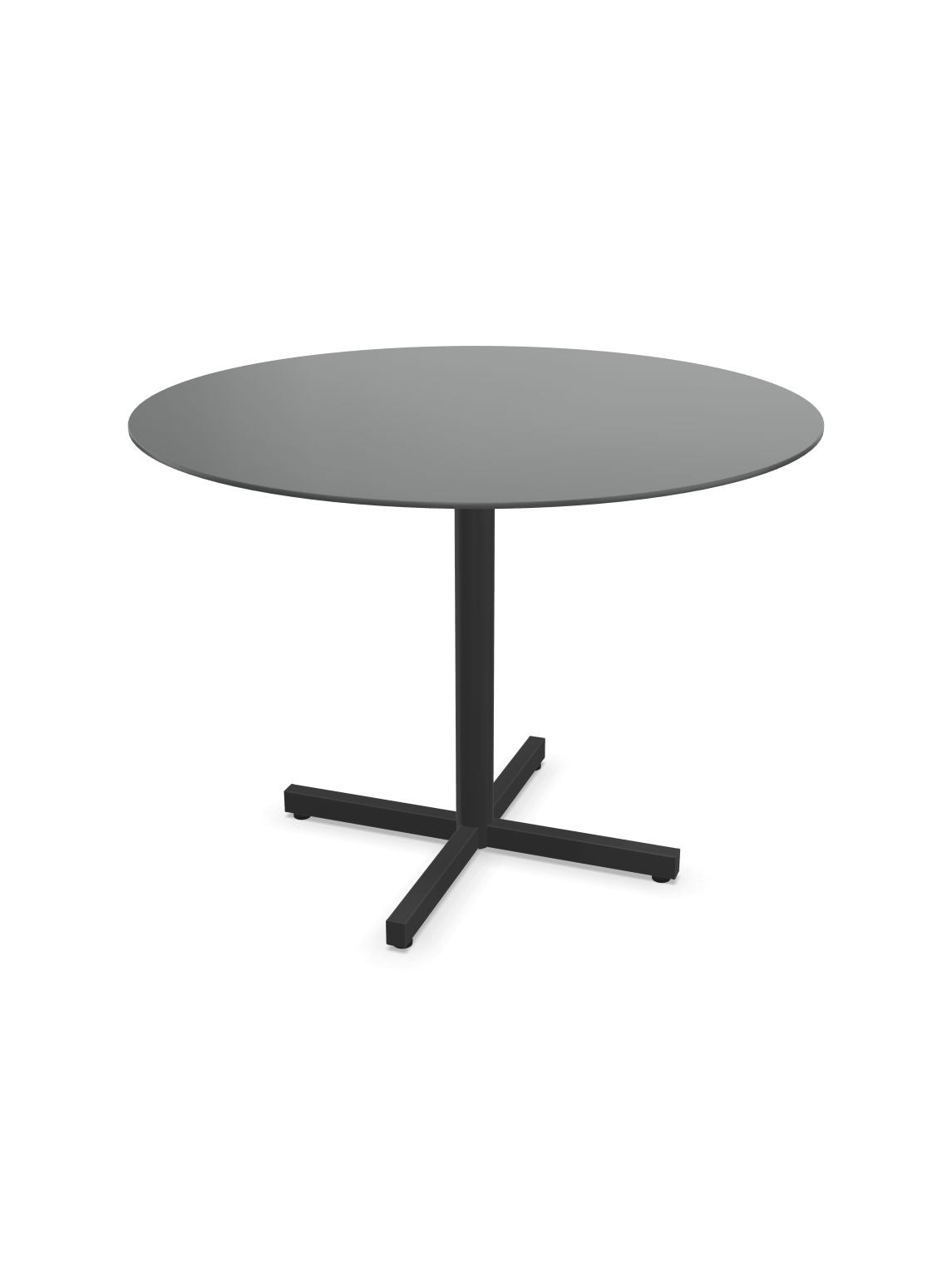 Schaffner Luzern table repas rabattable Ø100cm Graphite 73 Anthracite 77