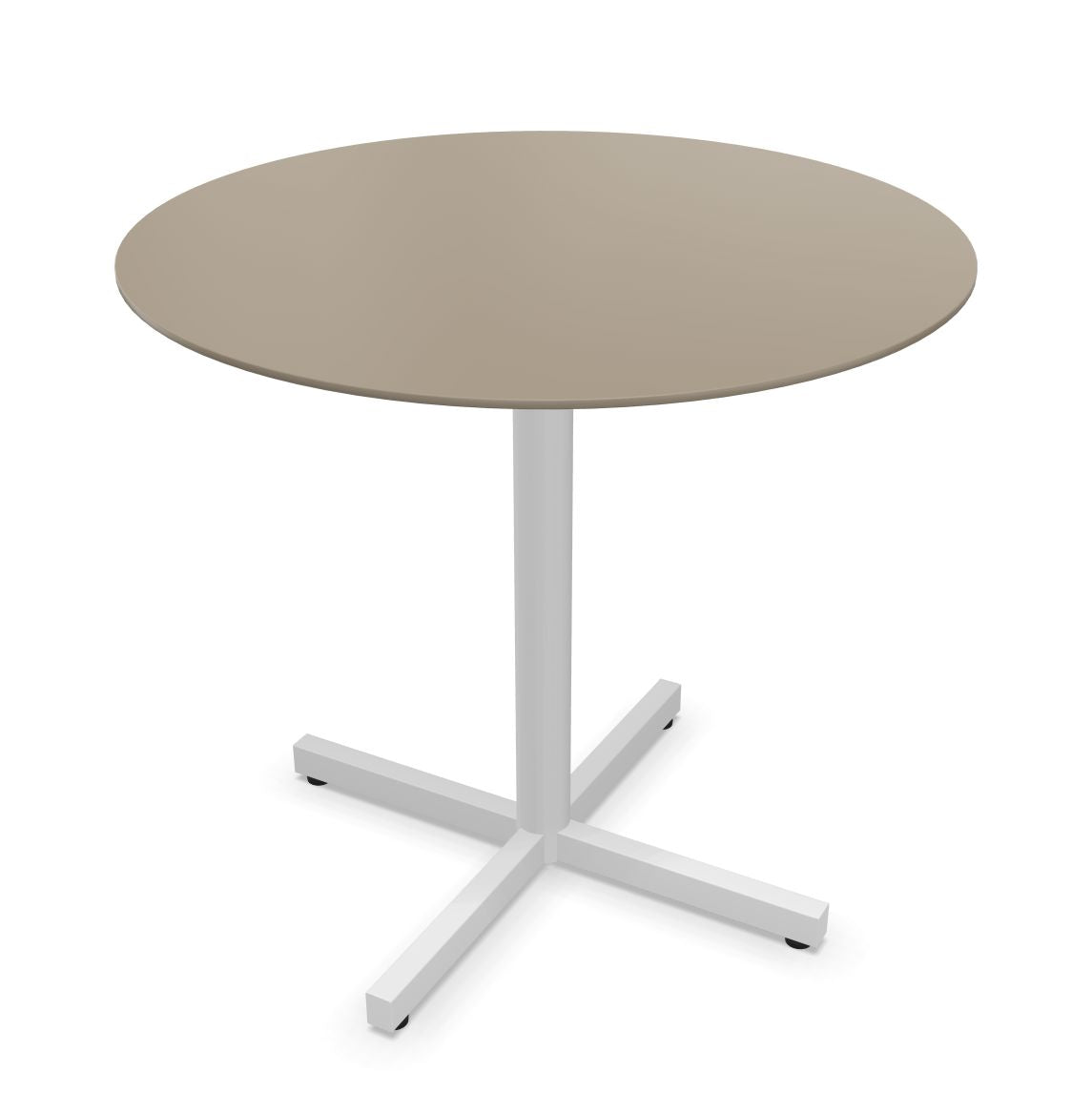 Schaffner Luzern table repas rabattable Ø90cm Champagne 85 Blanc 90