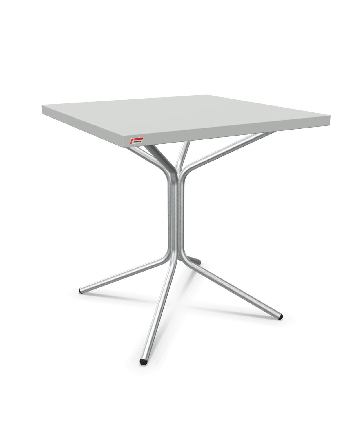 Schaffner PIX Table bistrot rabattable 70x70cm H:73cm Gris Argent 78 Galvanisé à chaud 02