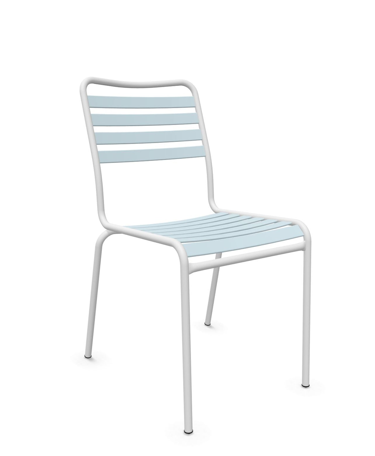 Schaffner Rigi Chaise Repas Lattes Bleu Pastel 51 Blanc 90