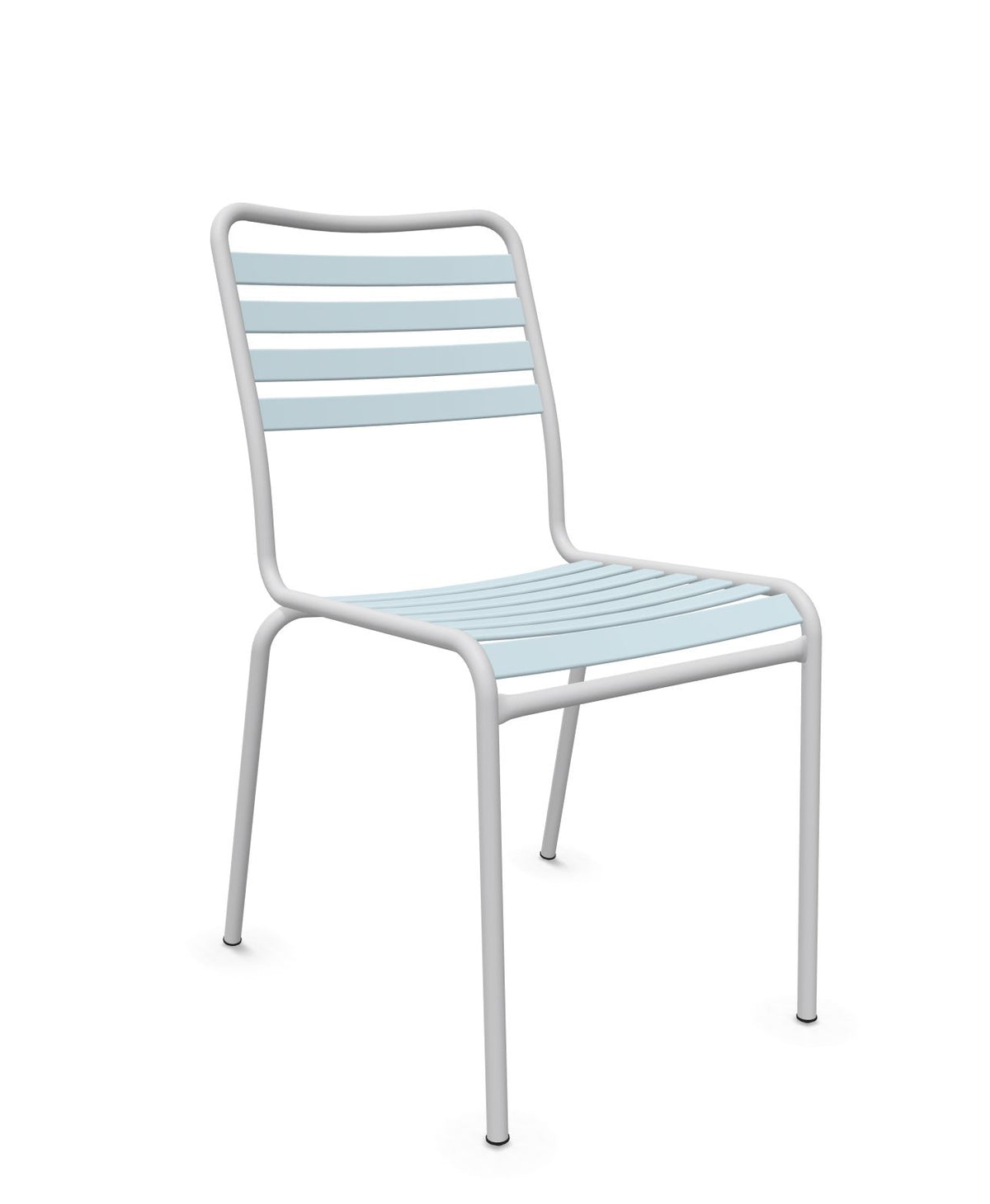 Schaffner Rigi Chaise Repas Lattes Bleu Pastel 51 Gris Argent 78
