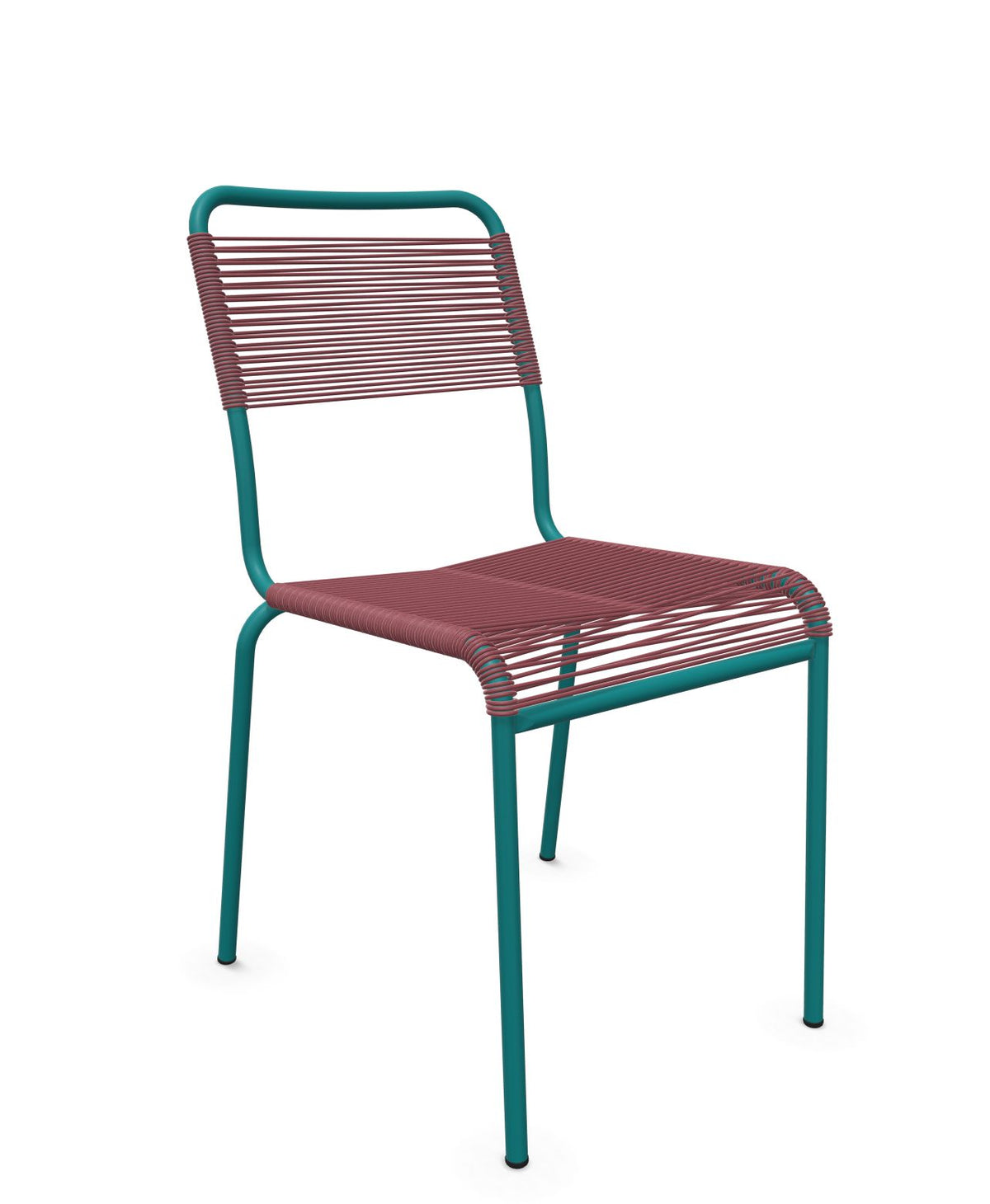 Schaffner Rigi chaise repas Spaghetti Bordeaux 38 Bleu Kali 56