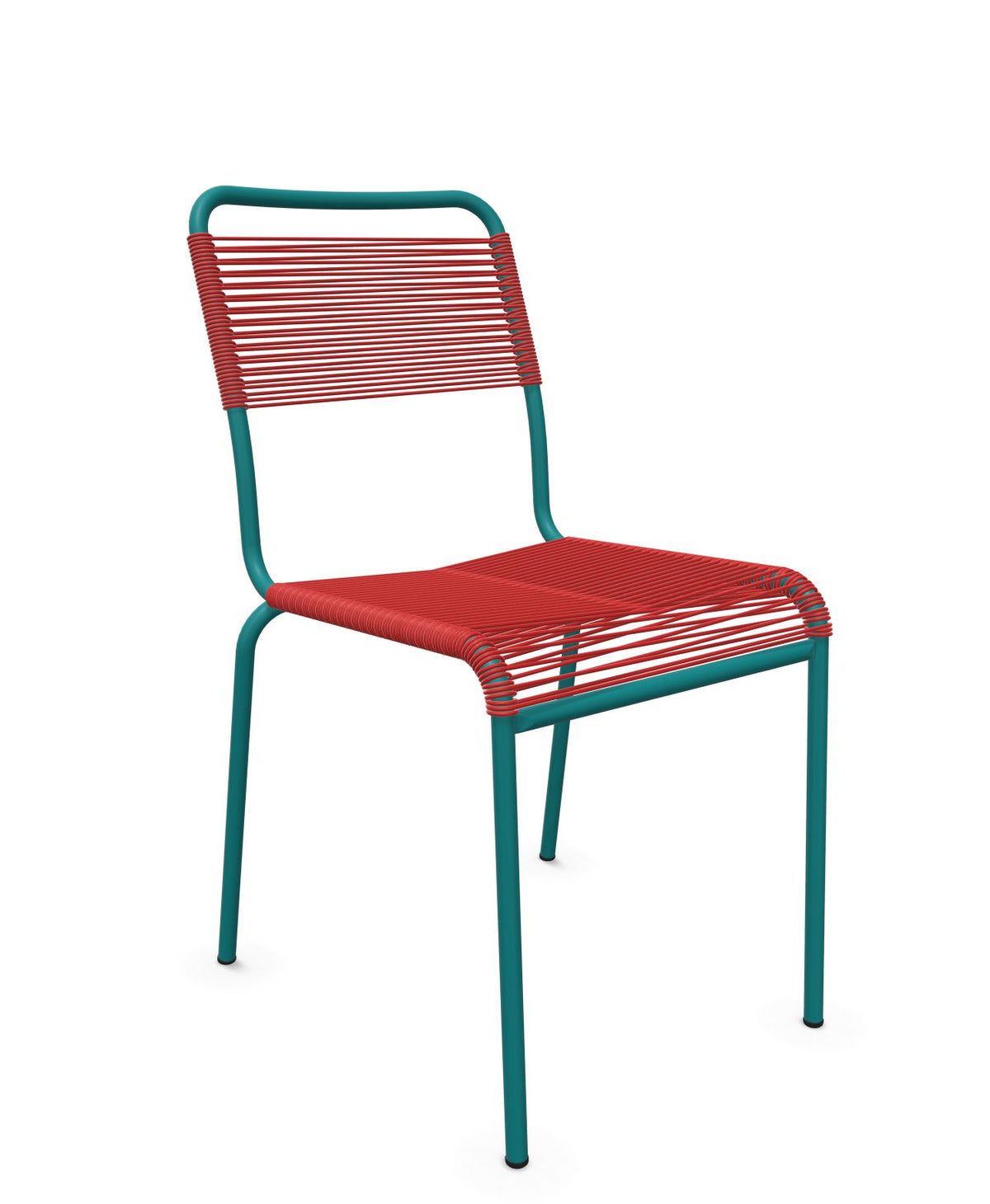 Schaffner Rigi chaise repas Spaghetti Rouge 30 Bleu Kali 56