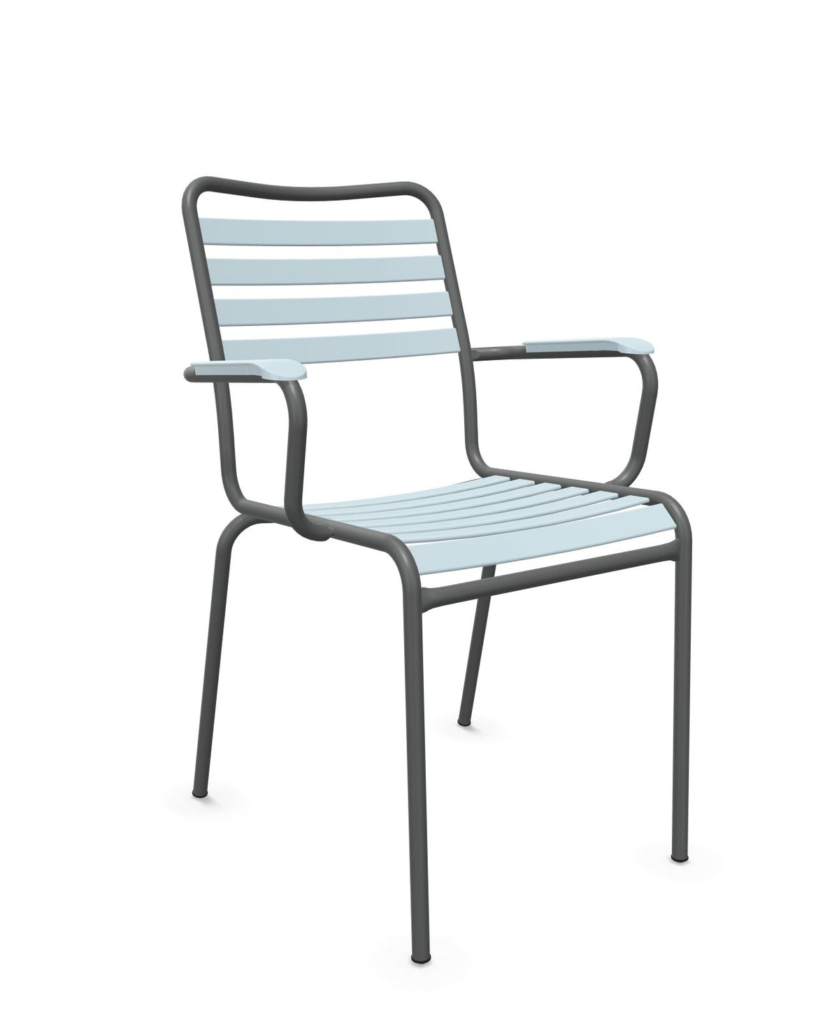Schaffner Rigi Fauteuil Repas Lattes Bleu Pastel 51 Graphite 73