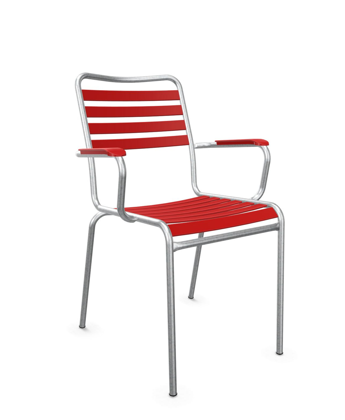 Schaffner Rigi Fauteuil Repas Lattes Rouge 30 Galvanisé à chaud 02