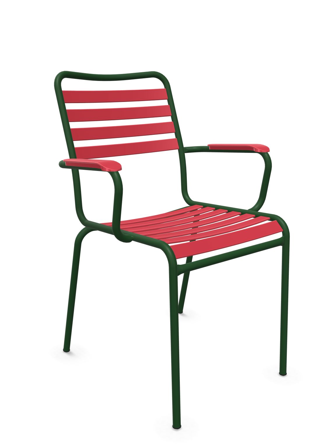 Schaffner Rigi Fauteuil Repas Lattes Rouge Érable 33 Vert Sapin 66