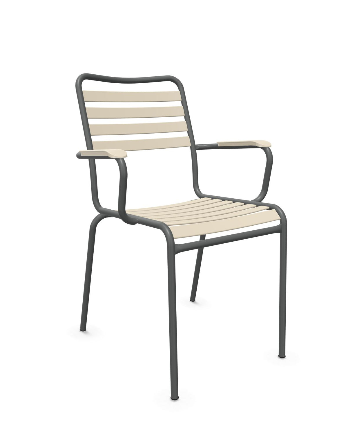 Schaffner Rigi Fauteuil Repas Lattes Sable Pastel 15 Graphite 73
