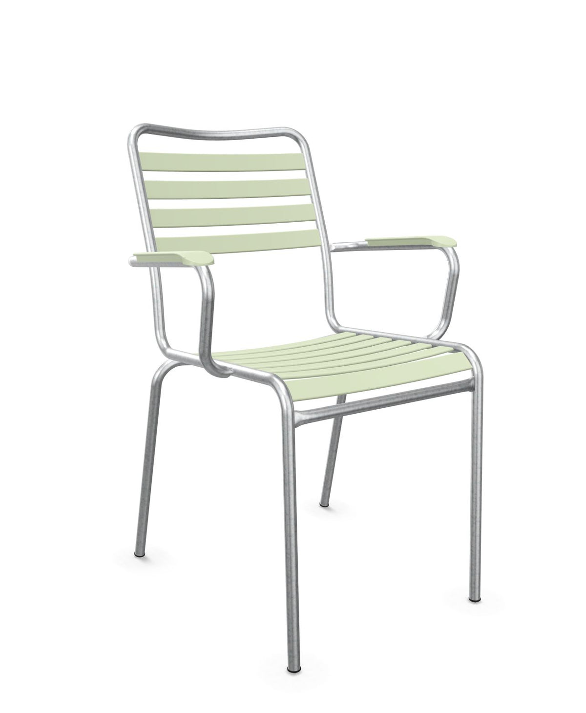 Schaffner Rigi Fauteuil Repas Lattes Vert Pastel 64 Galvanisé à chaud 02