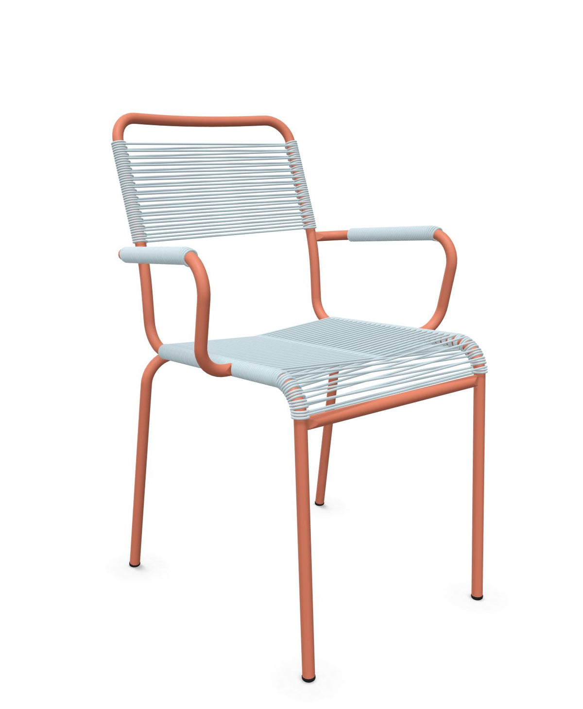 Schaffner Rigi fauteuil repas Spaghetti Bleu Pastel 51 Terracotta 84