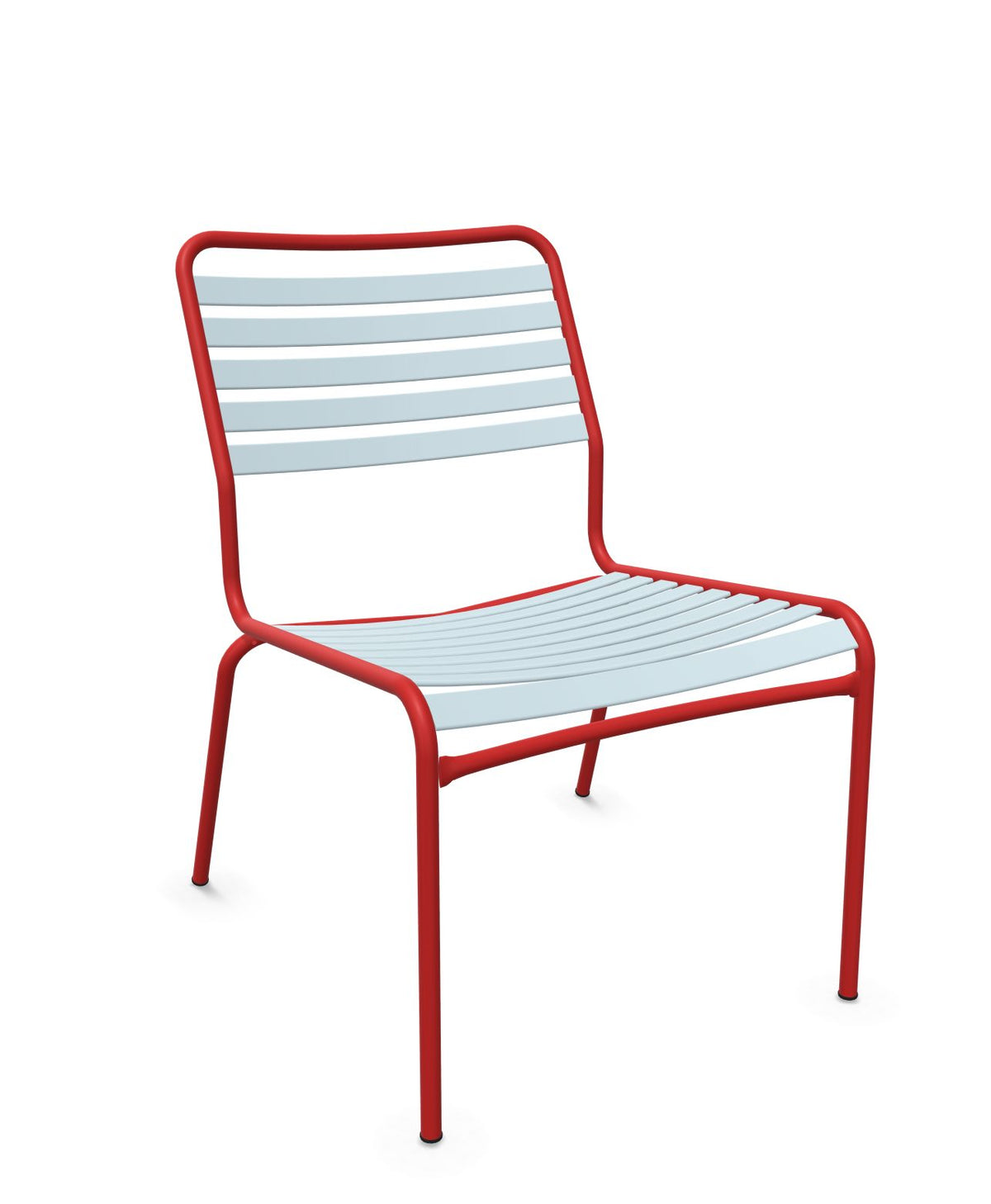 Schaffner Rigi Salon Chaise Basse Lattes Bleu Pastel 51 Rouge 30