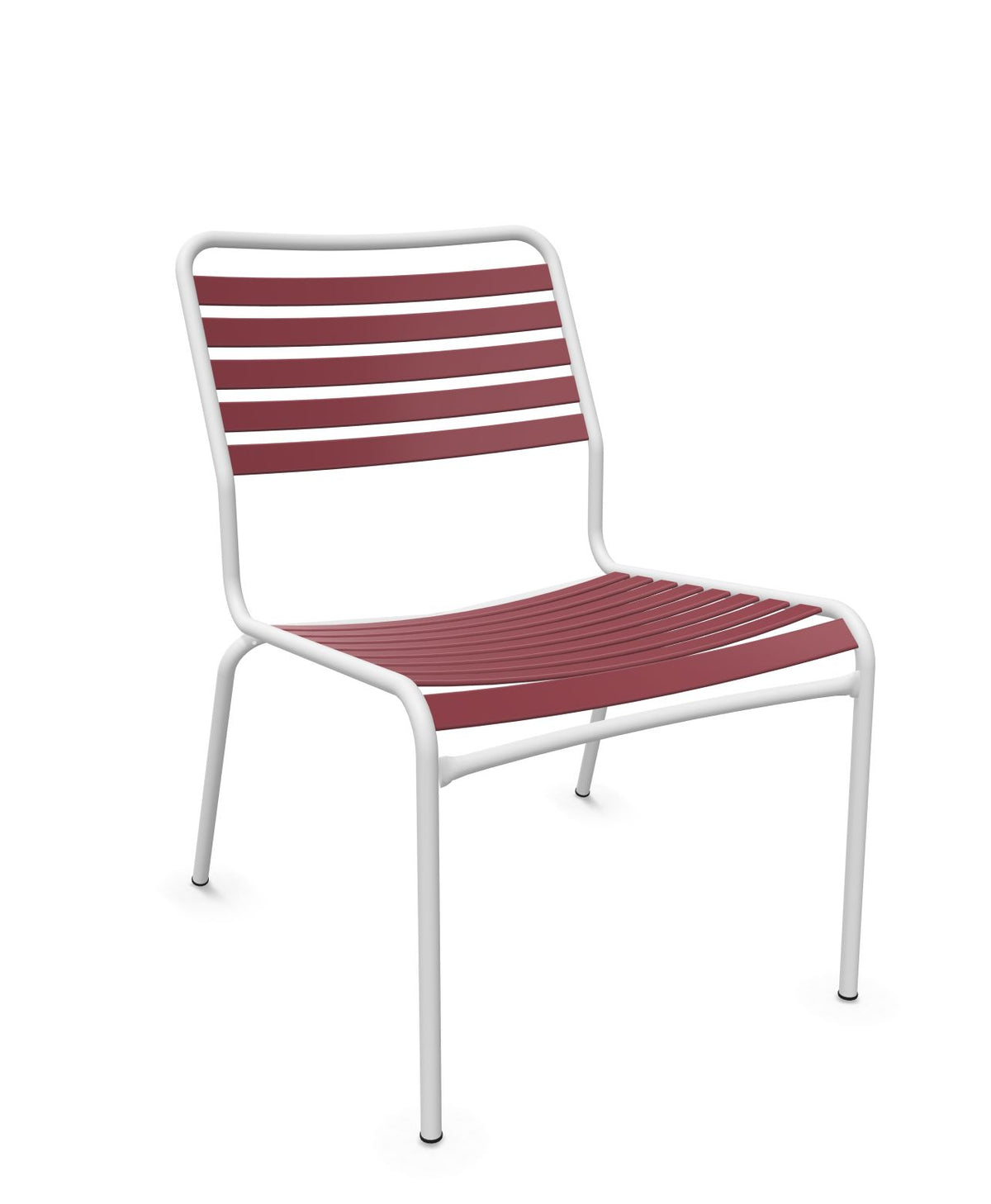 Schaffner Rigi Salon Chaise Basse Lattes Bordeaux 38 Blanc 90