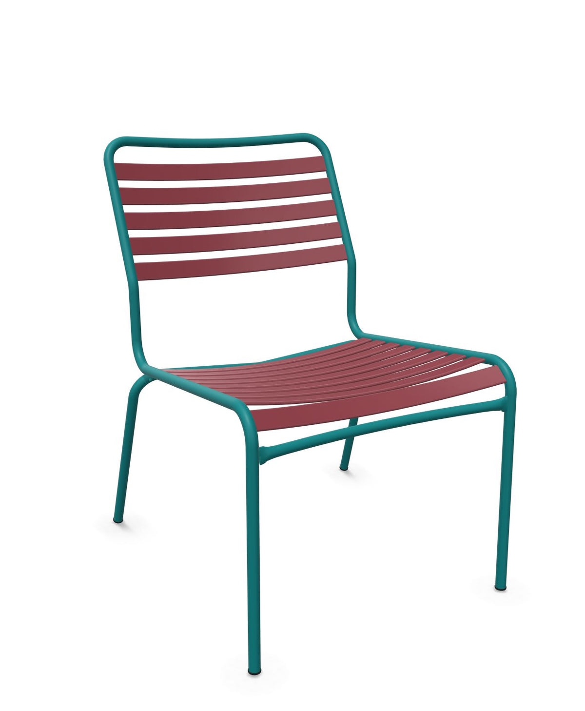 Schaffner Rigi Salon Chaise Basse Lattes Bordeaux 38 Bleu Kali 56