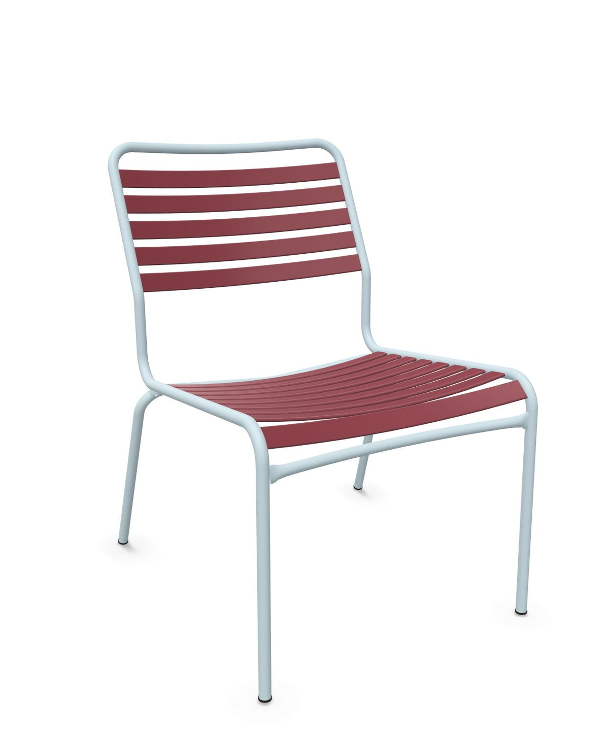 Schaffner Rigi Salon Chaise Basse Lattes Bordeaux 38 Bleu Pastel 51