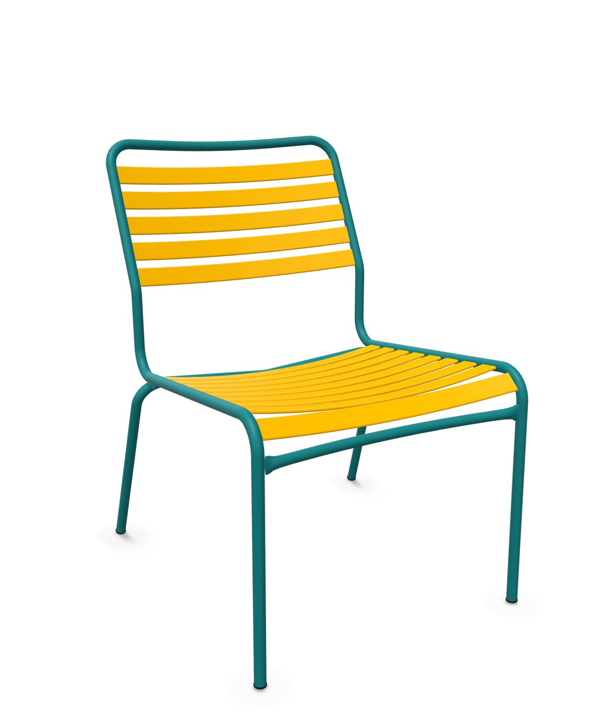 Schaffner Rigi Salon Chaise Basse Lattes Jaune 11 Bleu Kali 56