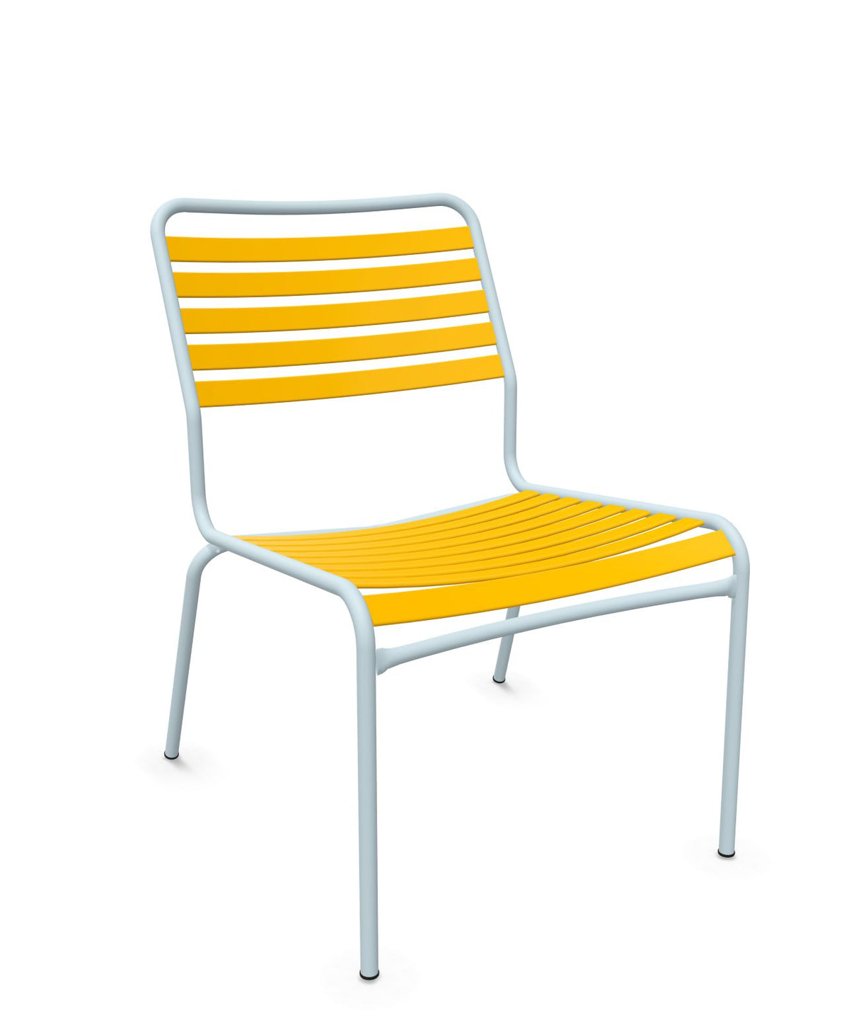 Schaffner Rigi Salon Chaise Basse Lattes Jaune 11 Bleu Pastel 51