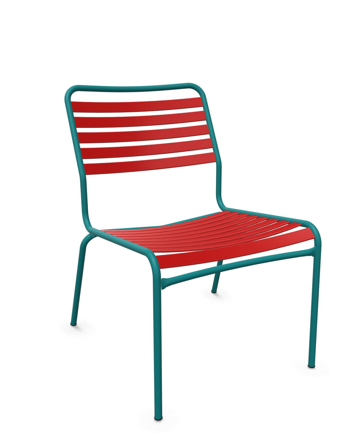 Schaffner Rigi Salon Chaise Basse Lattes Rouge 30 Bleu Kali 56