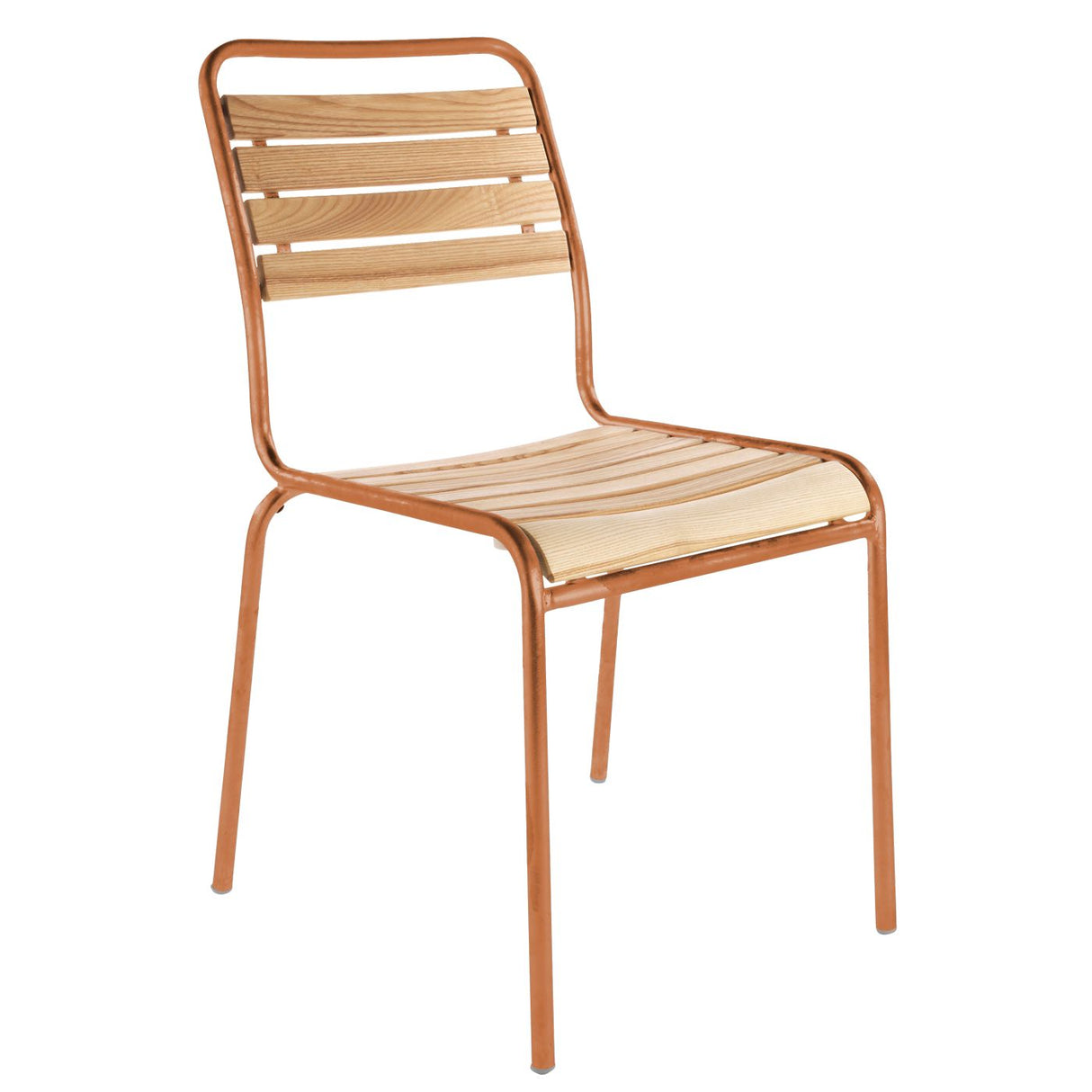 Schaffner Rigi Swiss Wood chaise à lattes en bois Laqué 92 Terracotta 84