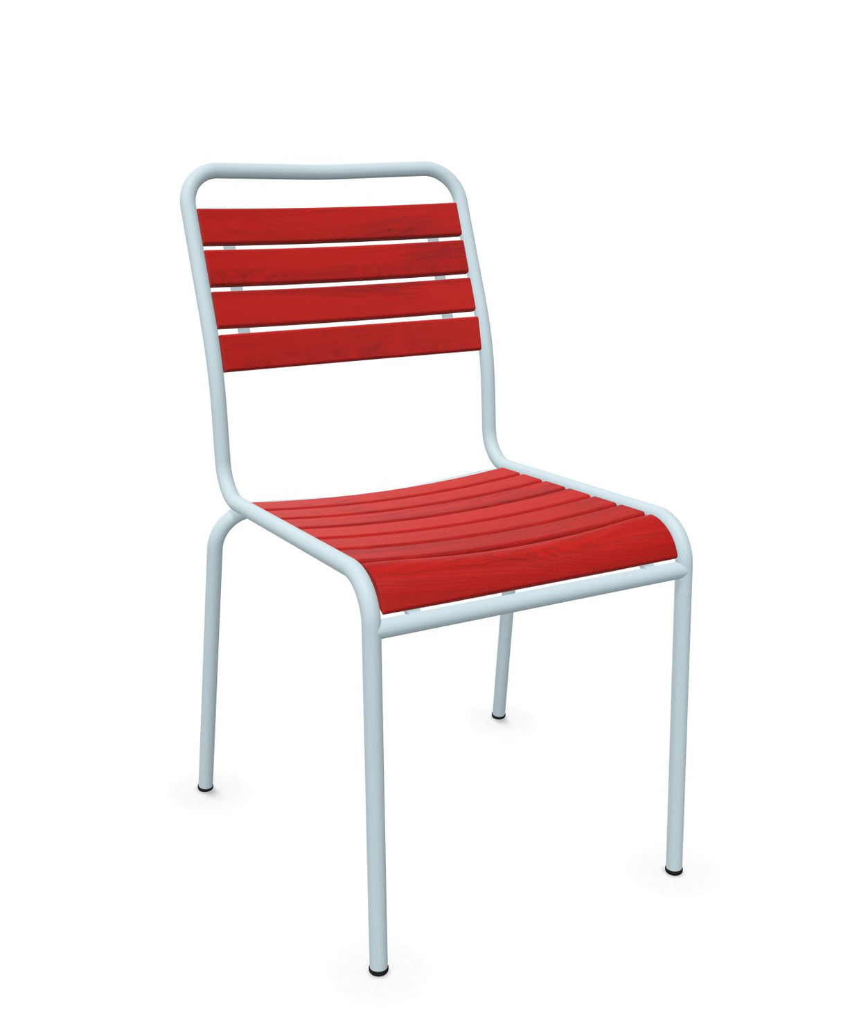 Schaffner Rigi Swiss Wood chaise à lattes en bois Rouge 30 Bleu Pastel 51