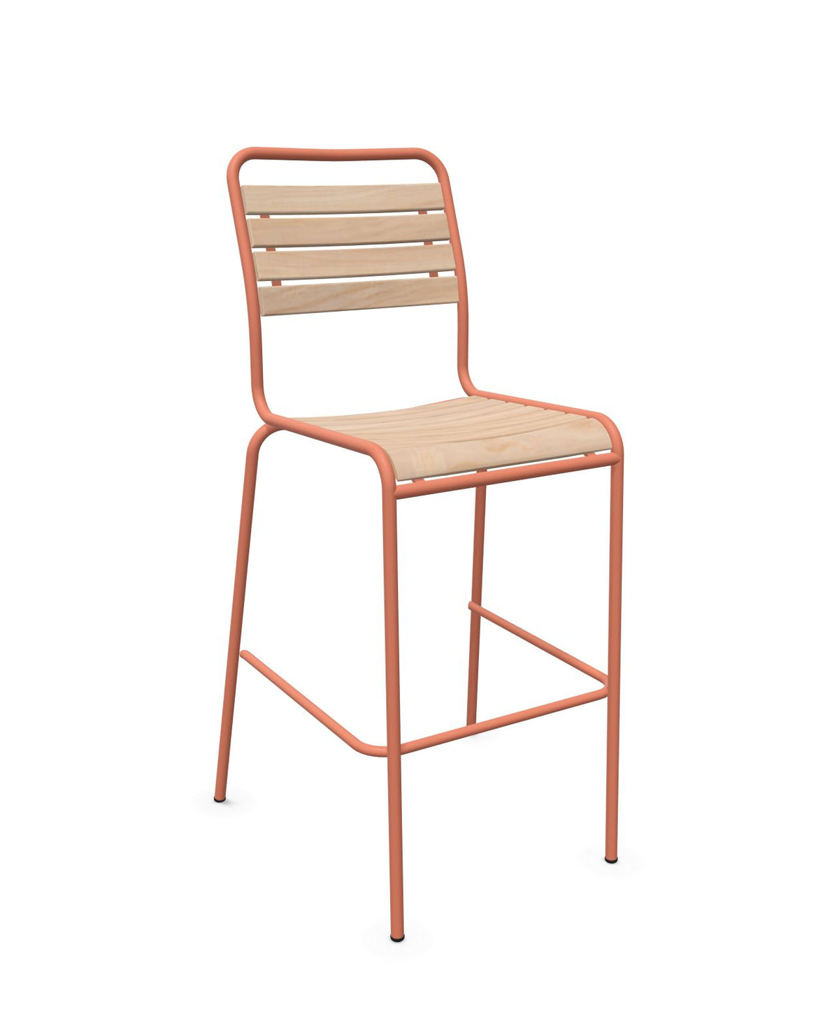 Schaffner Rigi Swiss Wood chaise haute de bar à lattes en bois Bois Huilé 94 Terracotta 84