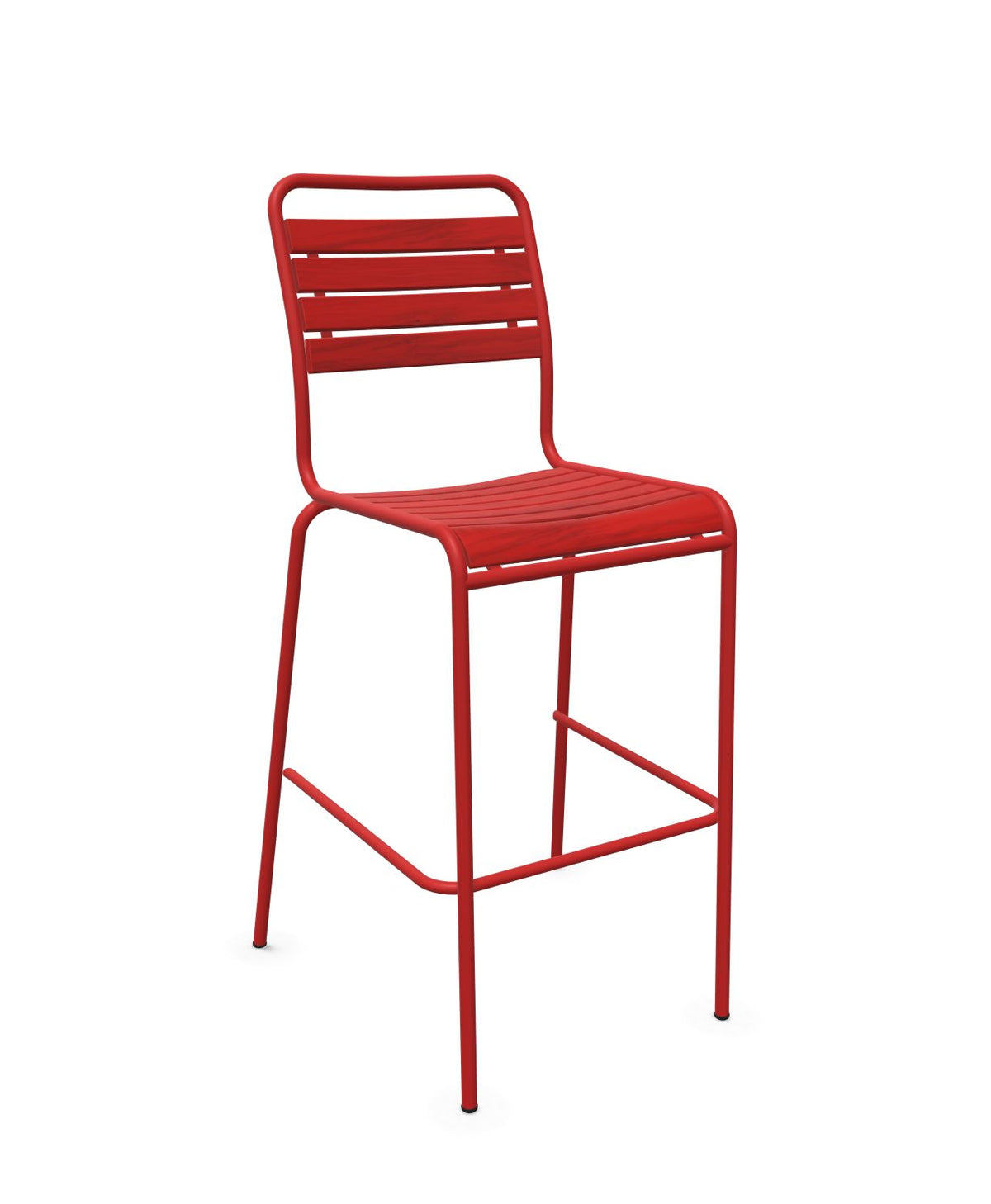 Schaffner Rigi Swiss Wood chaise haute de bar à lattes en bois Rouge 30 Rouge 30