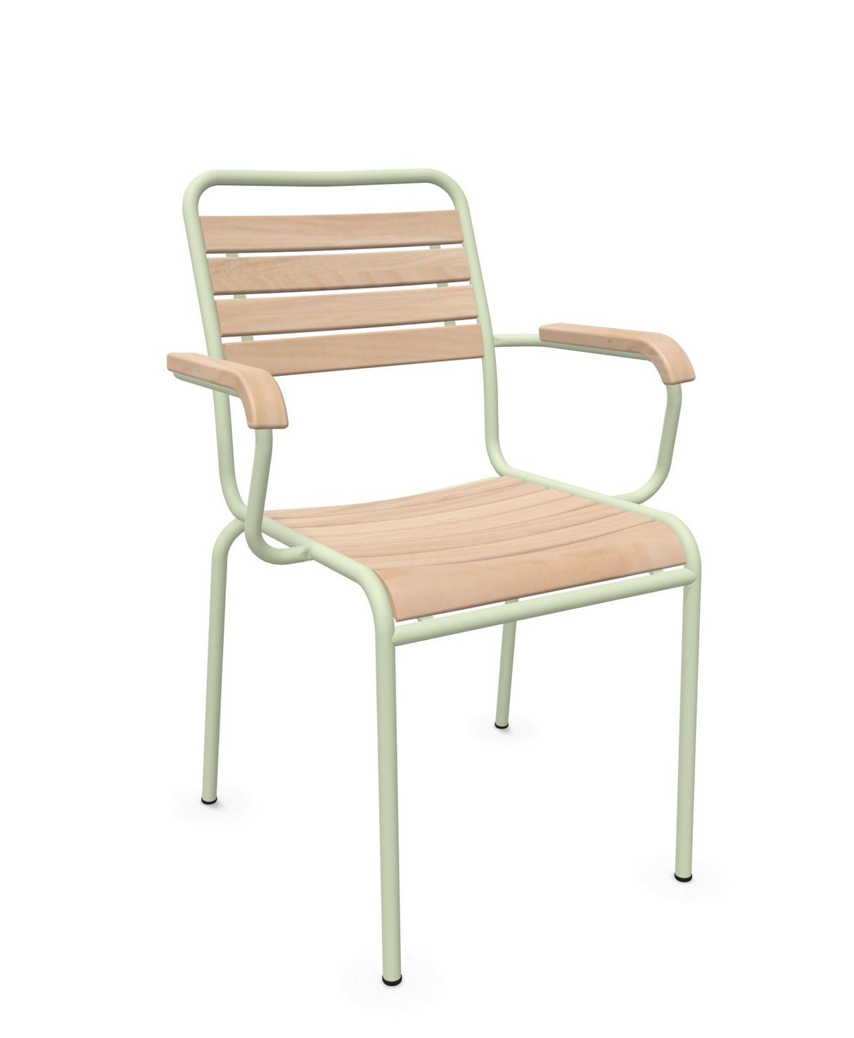 Schaffner Rigi Swiss Wood fauteuil repas à lattes en bois Bois Huilé 94 Vert Pastel 64
