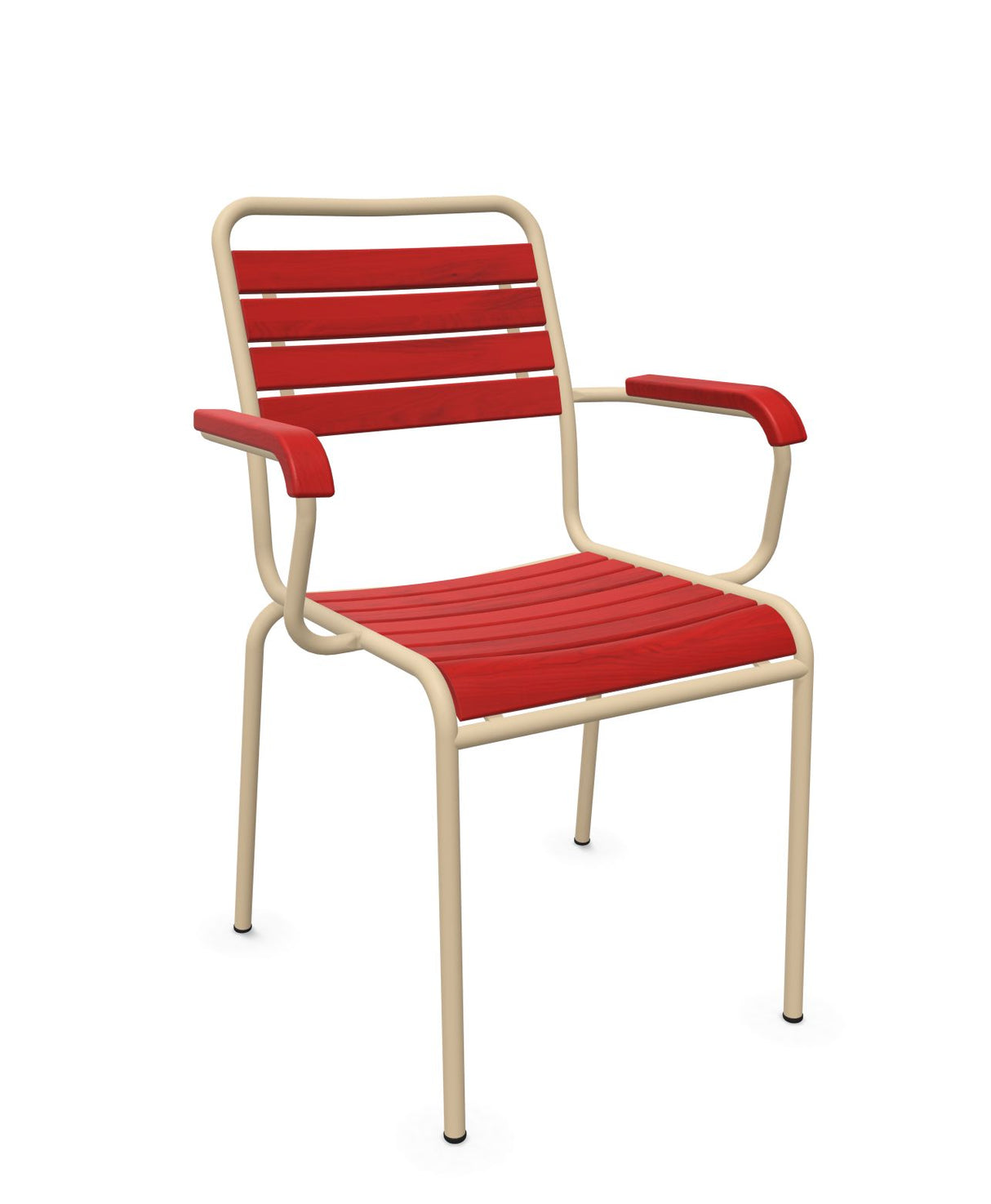 Schaffner Rigi Swiss Wood fauteuil repas à lattes en bois Rouge 30 Marron Pastel 83