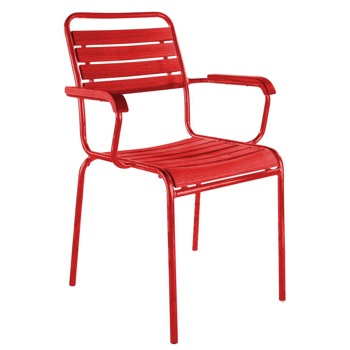 Schaffner Rigi Swiss Wood fauteuil repas à lattes en bois Rouge 30 Rouge 30