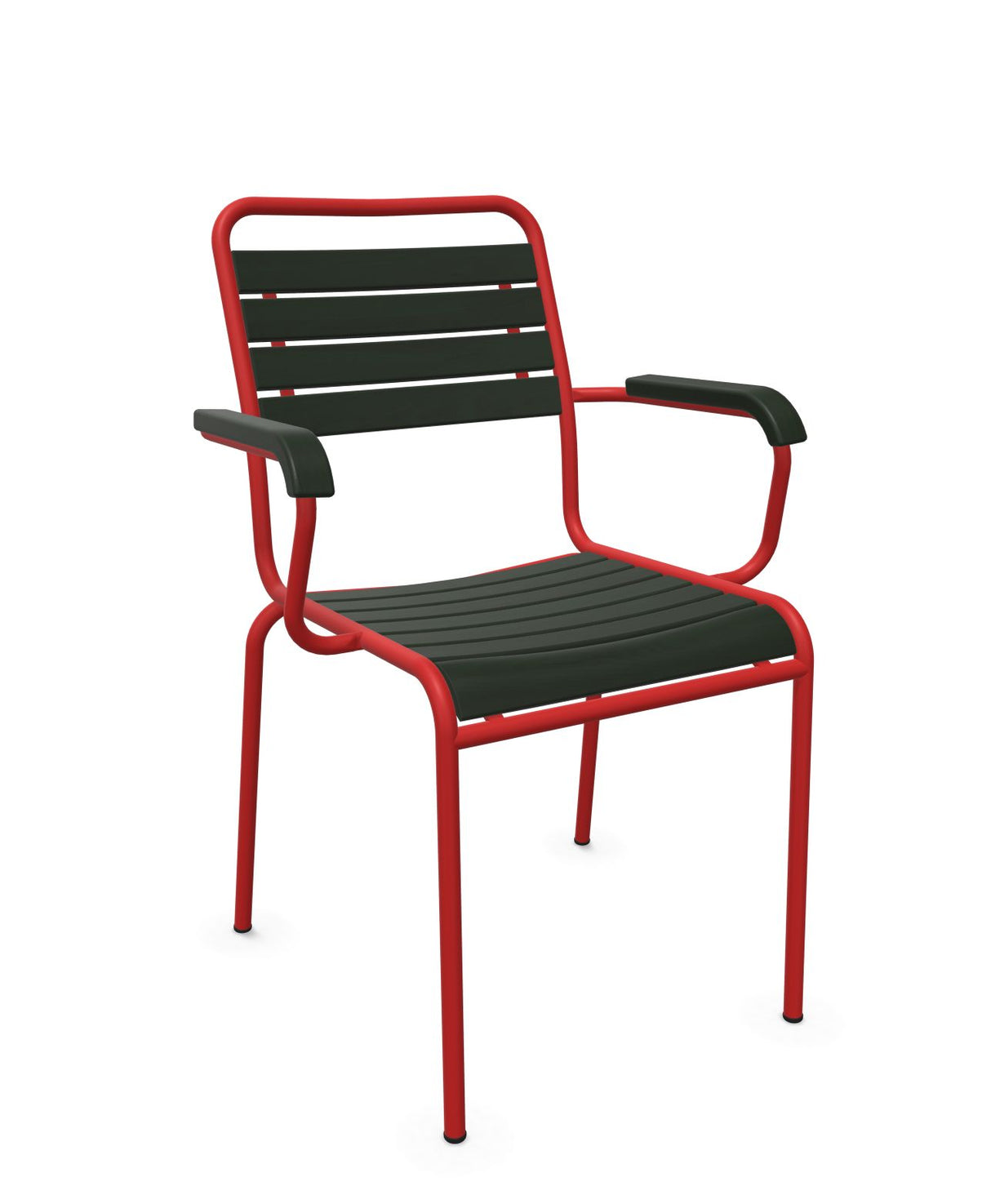 Schaffner Rigi Swiss Wood fauteuil repas à lattes en bois Vert Sapin 66 Rouge 30