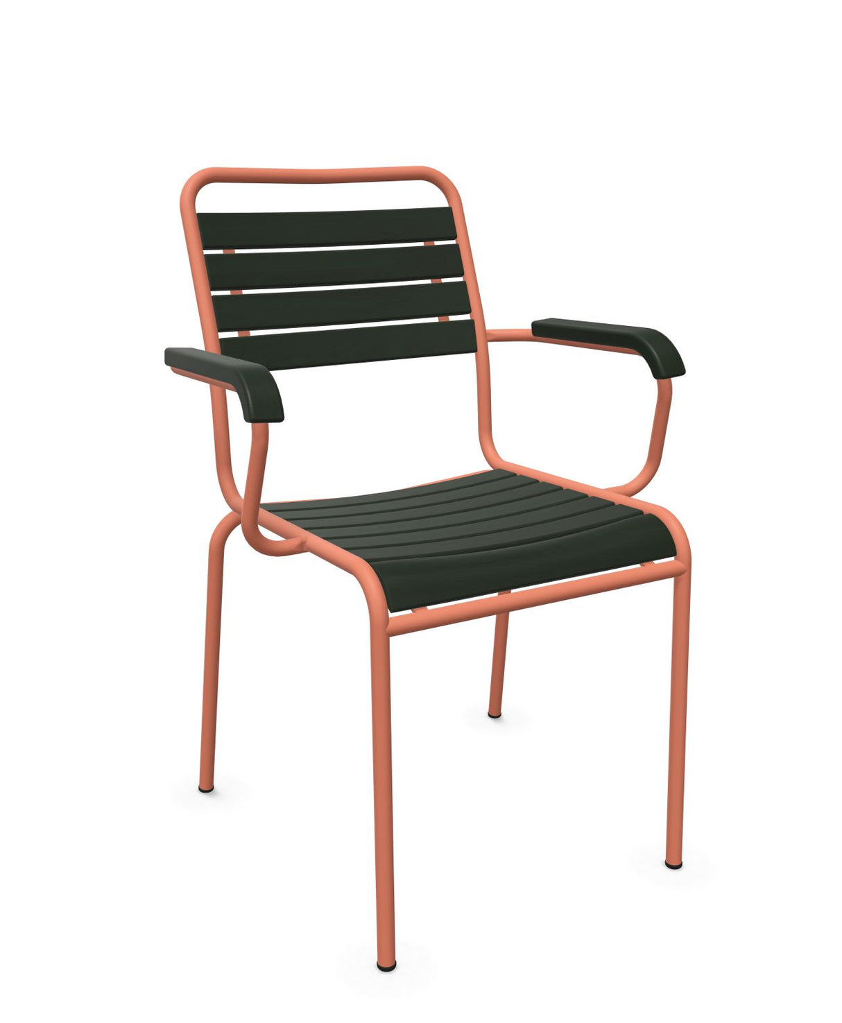 Schaffner Rigi Swiss Wood fauteuil repas à lattes en bois Vert Sapin 66 Terracotta 84