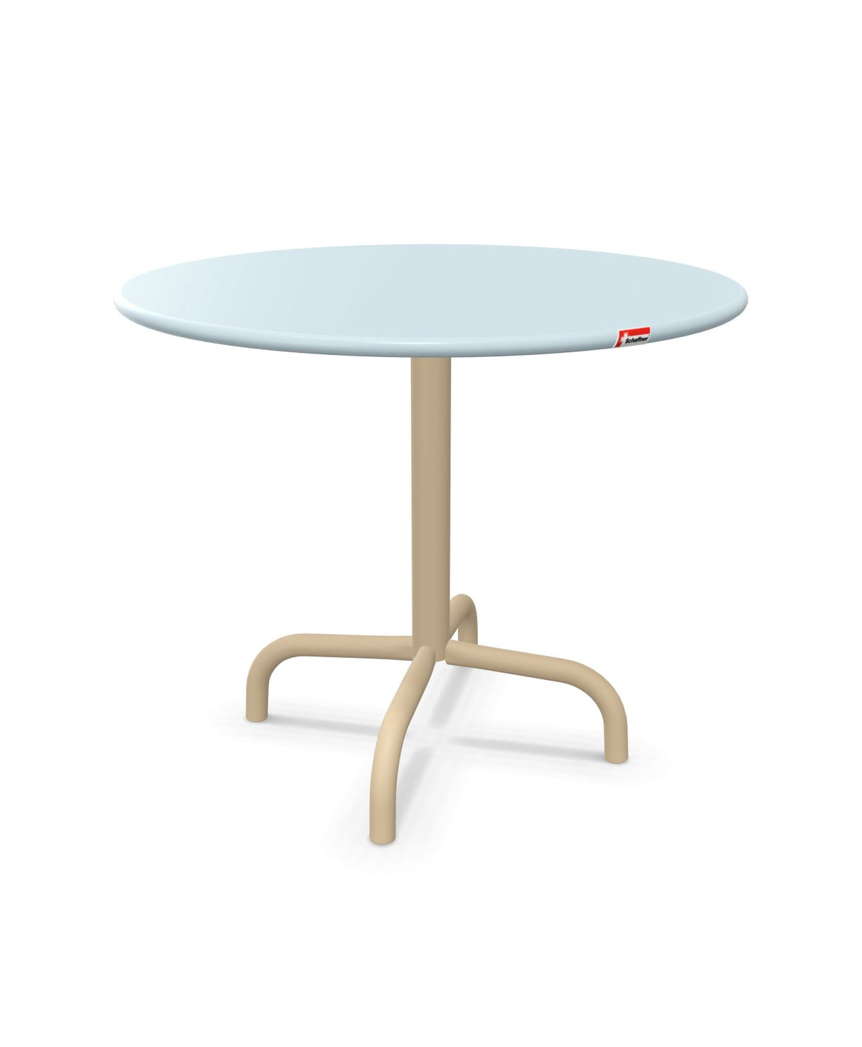 Schaffner Rigi Table d'appoint rabattable Ø60cm h:50cm Bleu Pastel 51 Marron Pastel 83