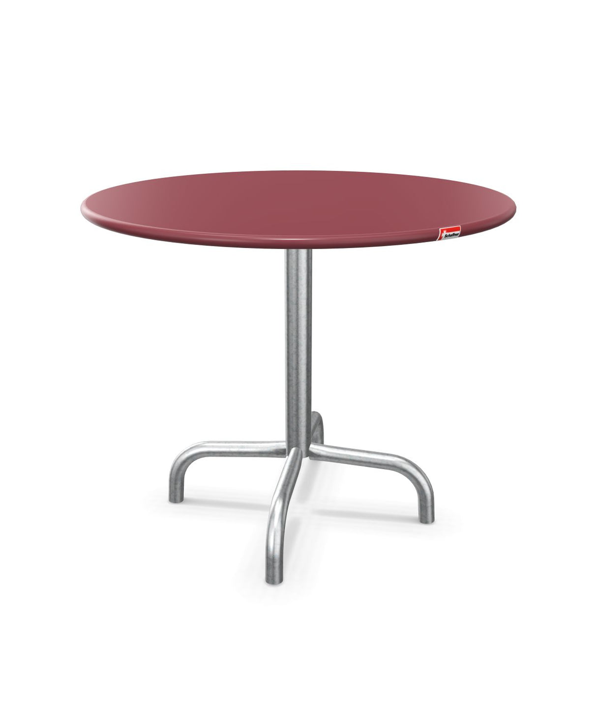 Schaffner Rigi Table d'appoint rabattable Ø60cm h:50cm Bordeaux 38 Galvanisé à chaud 02