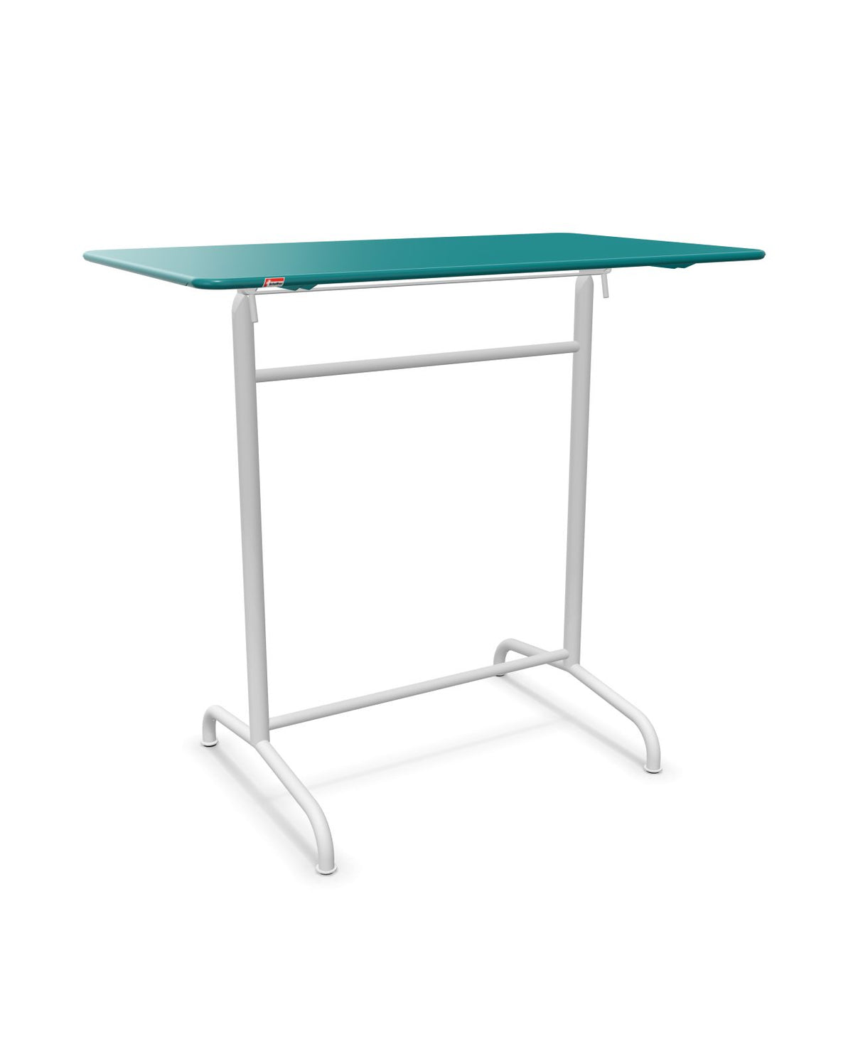 Schaffner Rigi Table haute rabattable 120x70cm h:110cm Bleu Kali 56 Blanc 90