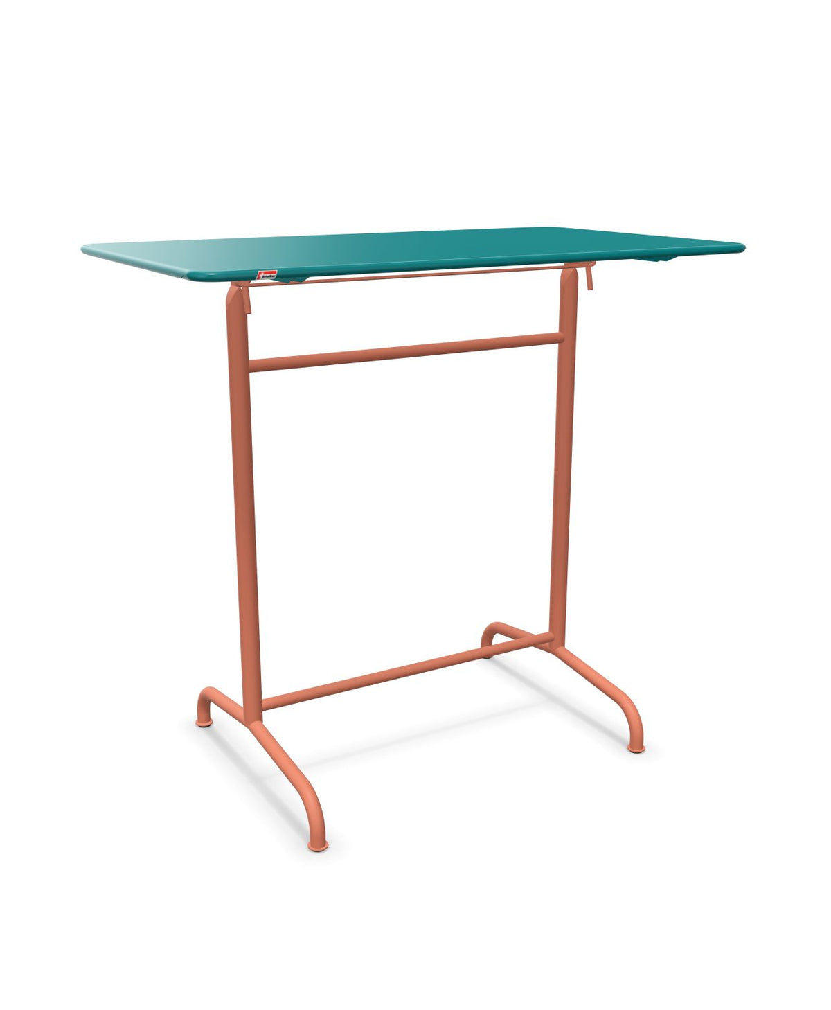 Schaffner Rigi Table haute rabattable 120x70cm h:110cm Bleu Kali 56 Terracotta 84