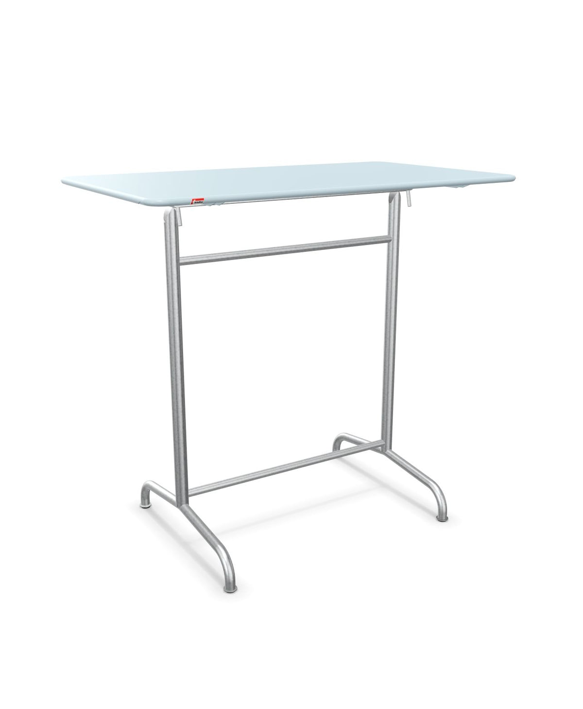 Schaffner Rigi Table haute rabattable 120x70cm h:110cm Bleu Pastel 51 Galvanisé à chaud 02