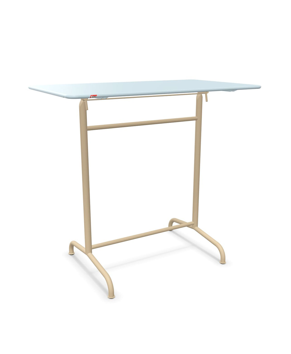 Schaffner Rigi Table haute rabattable 120x70cm h:110cm Bleu Pastel 51 Marron Pastel 83