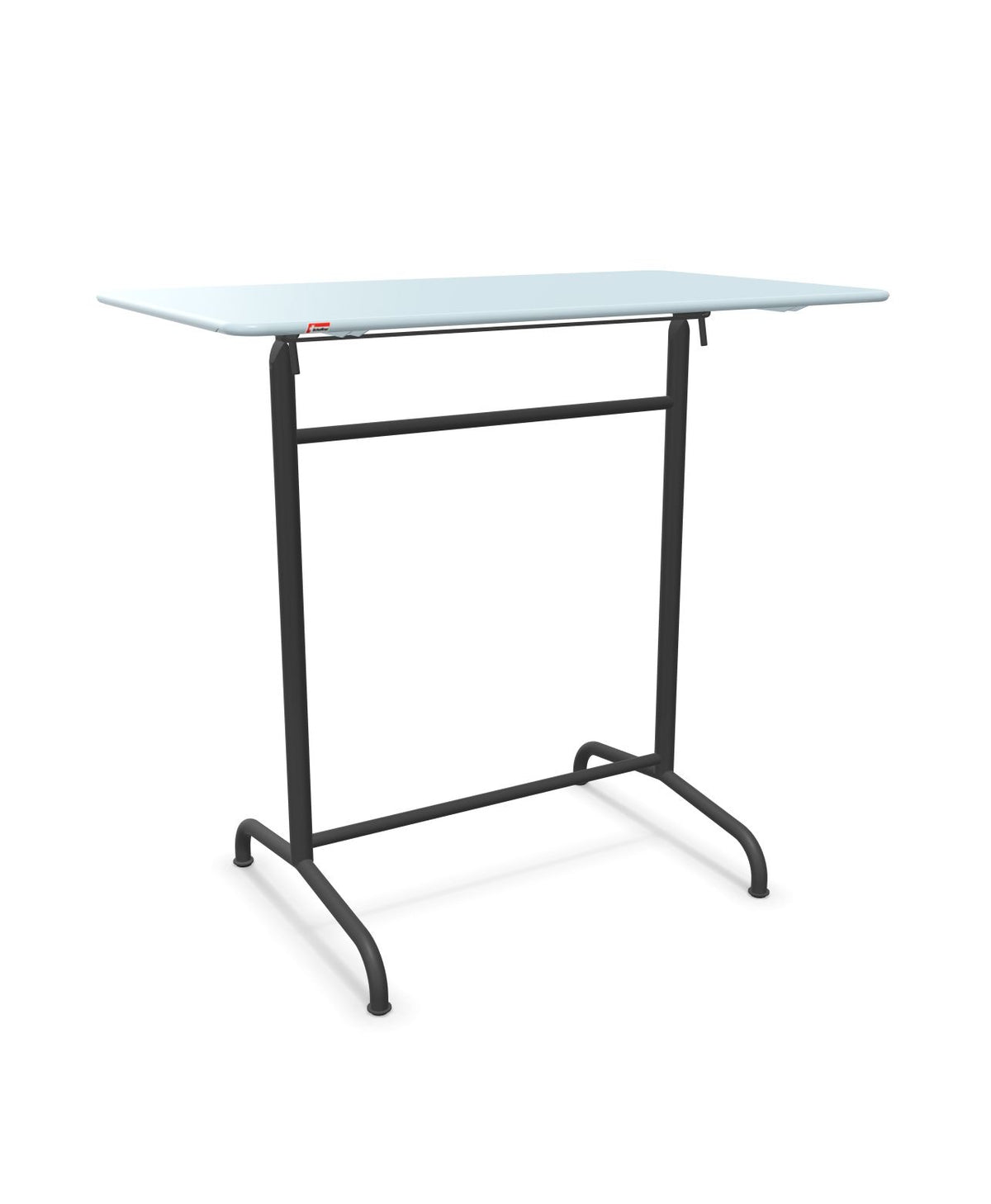 Schaffner Rigi Table haute rabattable 120x70cm h:110cm Bleu Pastel 51 Noir 91