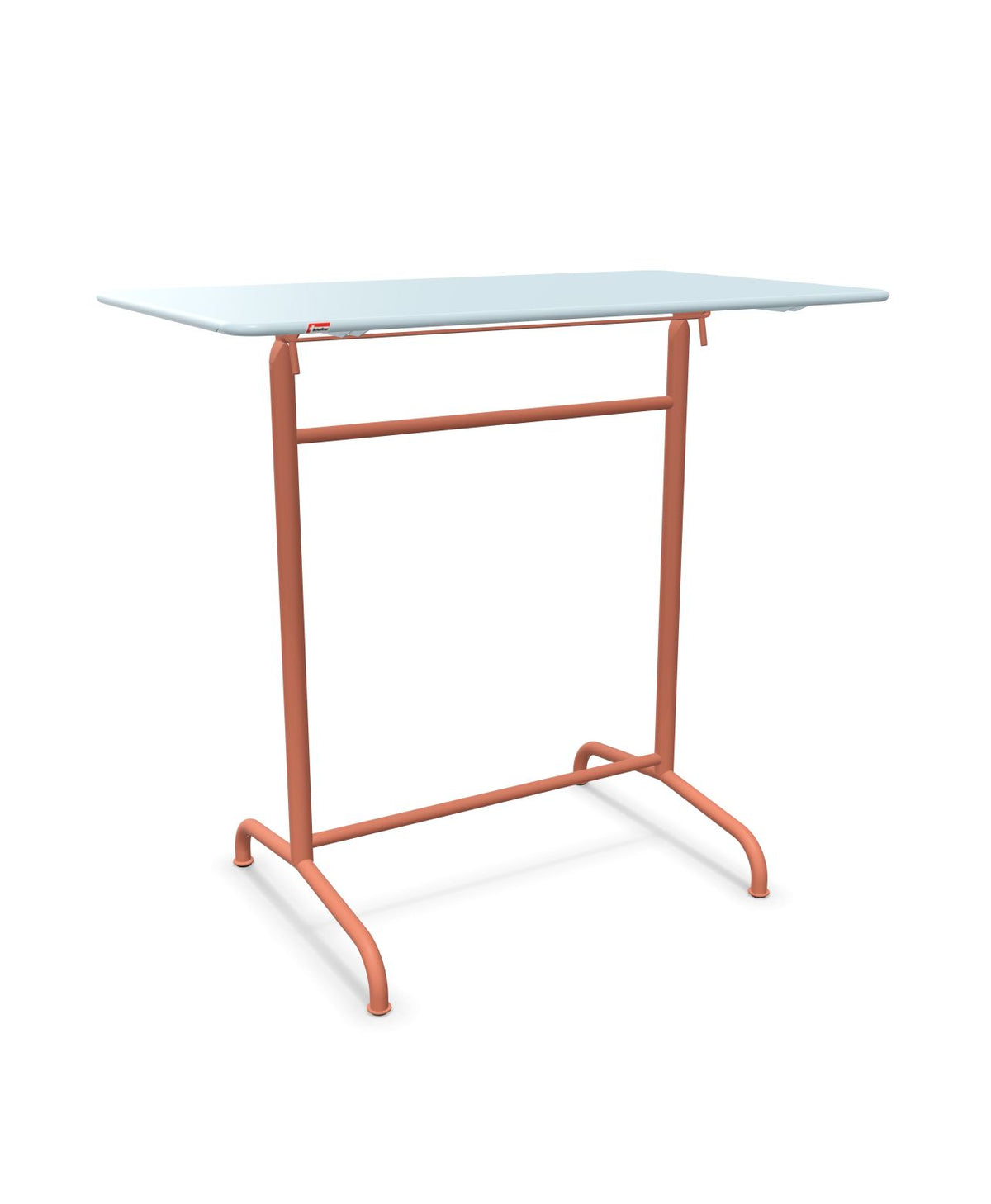 Schaffner Rigi Table haute rabattable 120x70cm h:110cm Bleu Pastel 51 Terracotta 84
