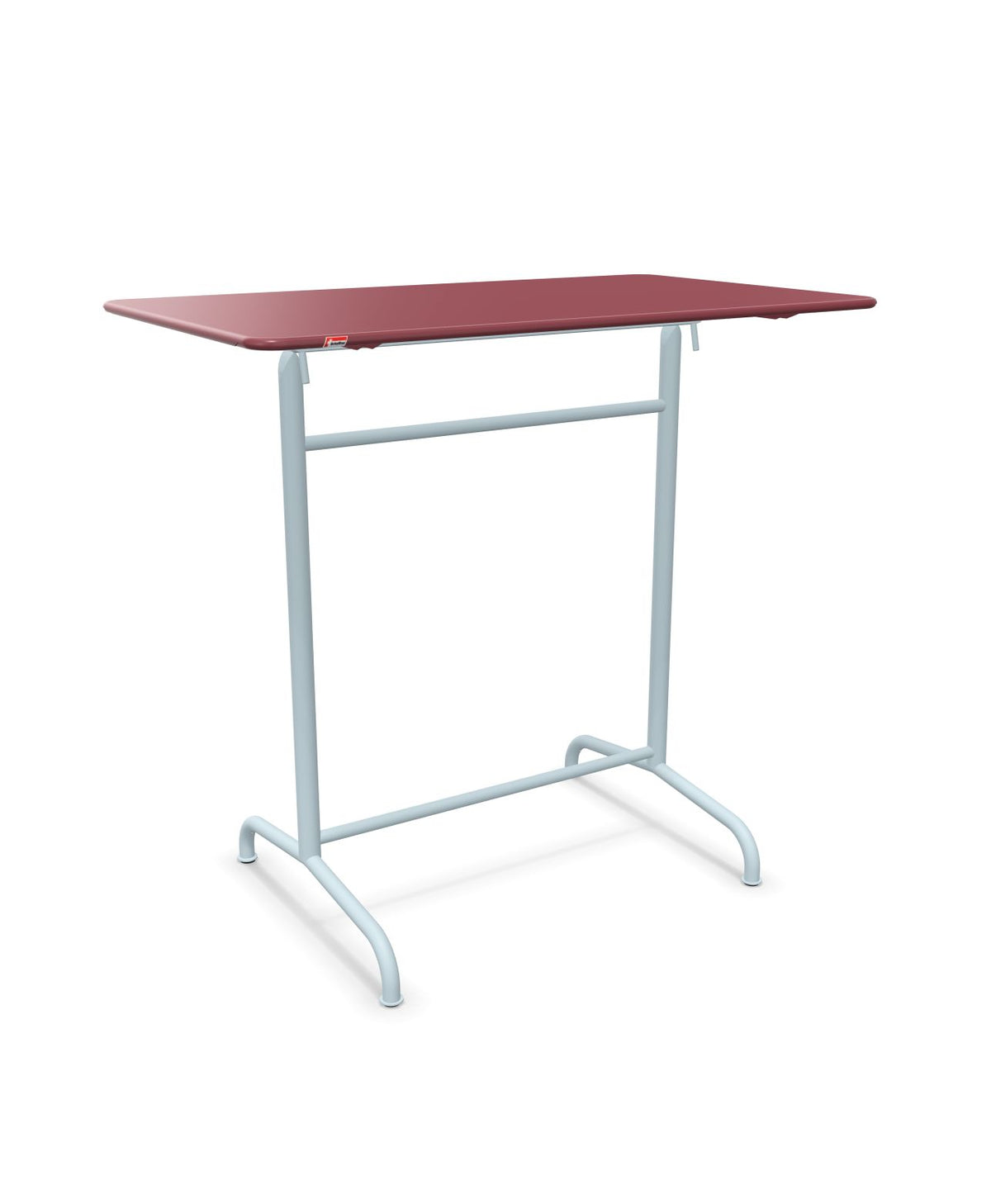 Schaffner Rigi Table haute rabattable 120x70cm h:110cm Bordeaux 38 Bleu Pastel 51