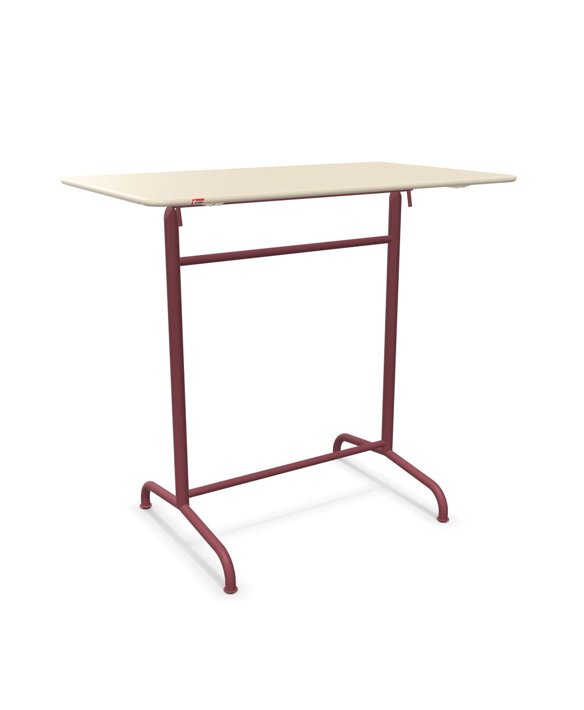 Schaffner Rigi Table haute rabattable 120x70cm h:110cm Sable Pastel 15 Bordeaux 38