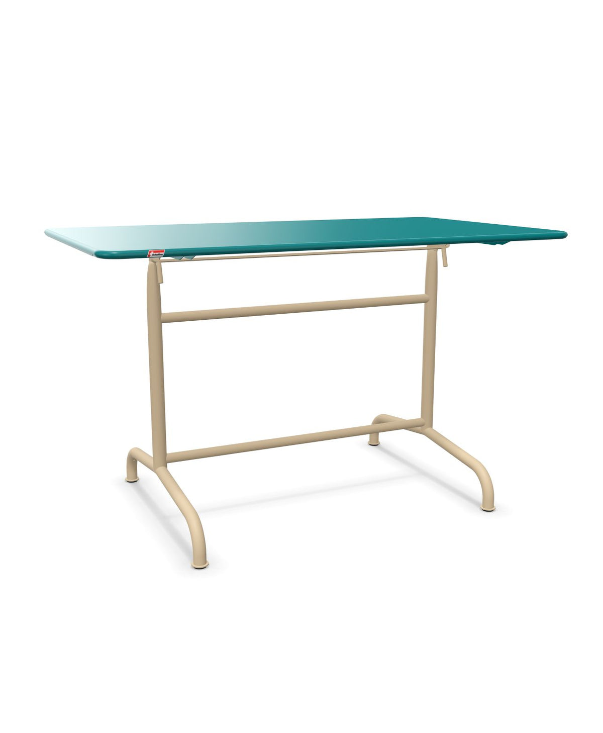 Schaffner Rigi Table repas rabattable 120x70cm Bleu Kali 56 Marron Pastel 83